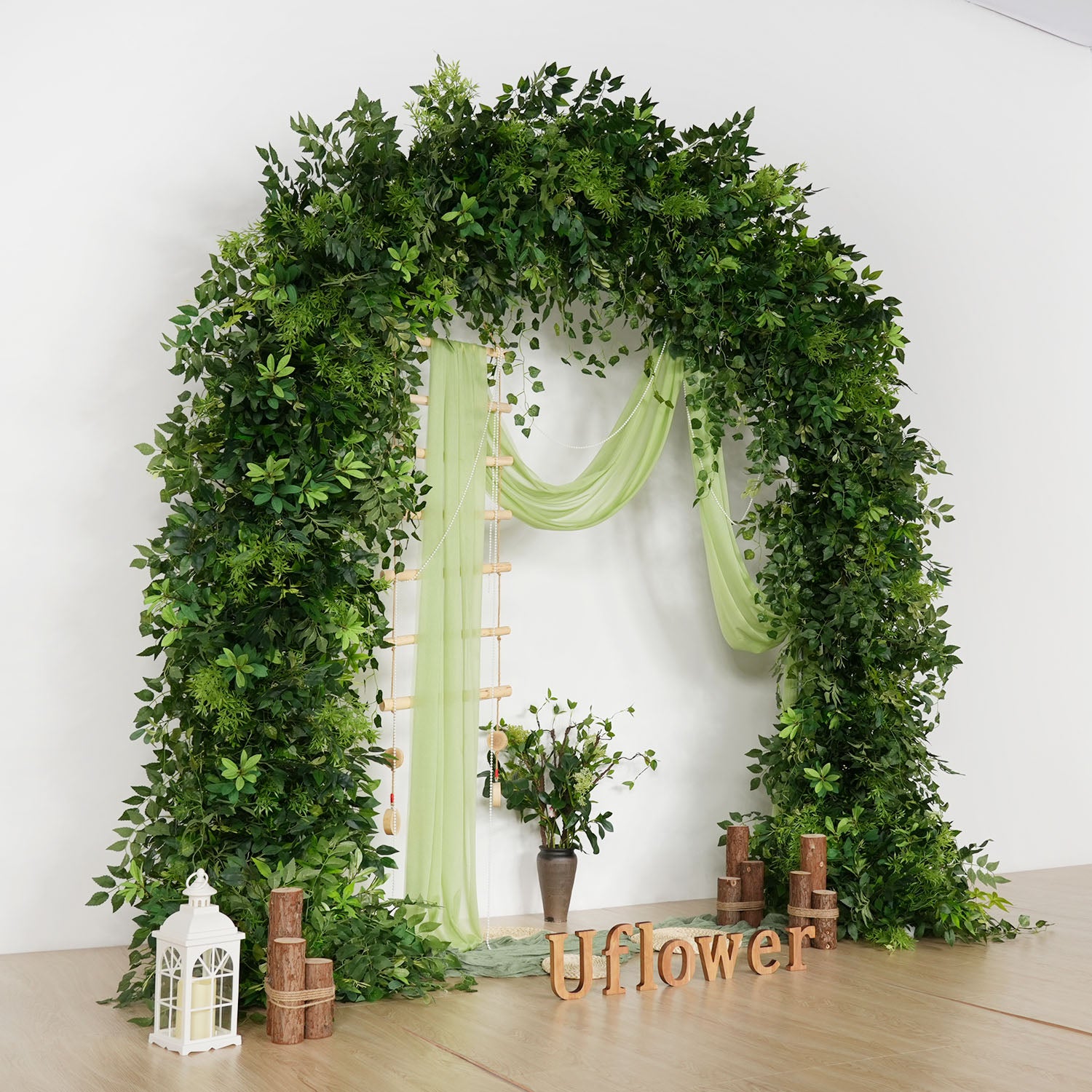 Uflower Leaf Flower Row Door Arch Floral Arrangement