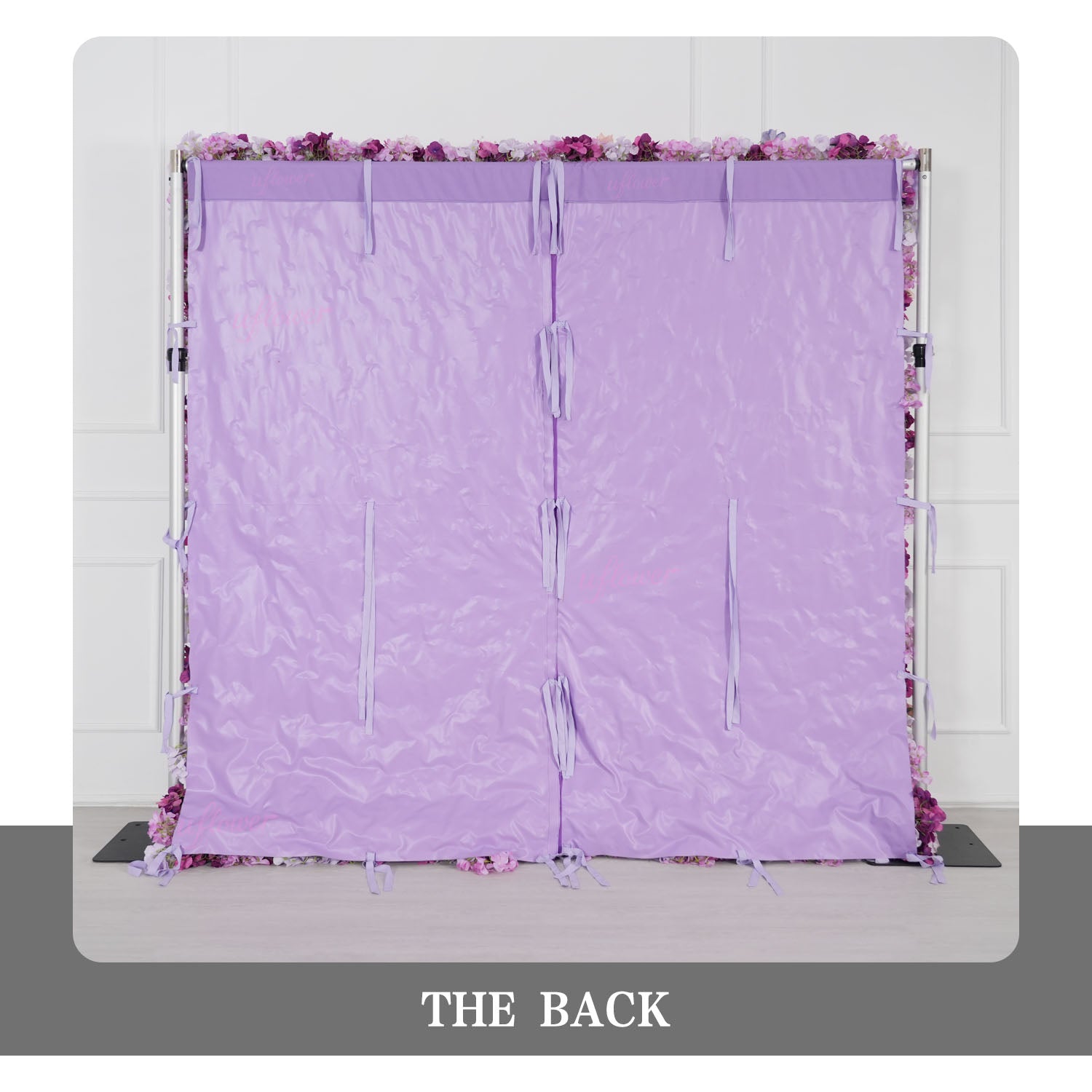 Uflower Purple Rose Flower Wall Backdrop Wedding Party Decoration