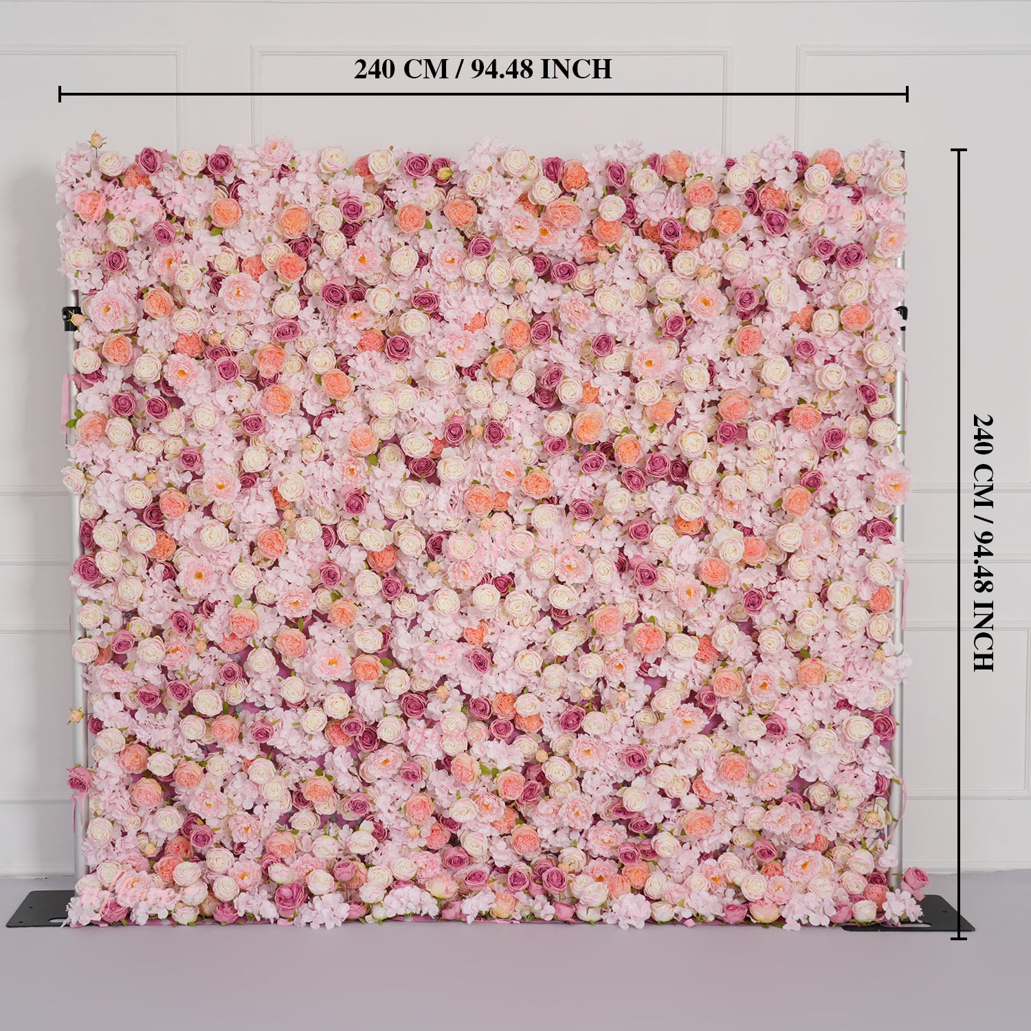 Uflower Flower Wall Pink Rose Floral Backdrop Wedding Party Proposal Decor