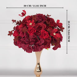 Uflower Red Table Centerpieces Floral Ball Wedding Decor Flower Arrangement