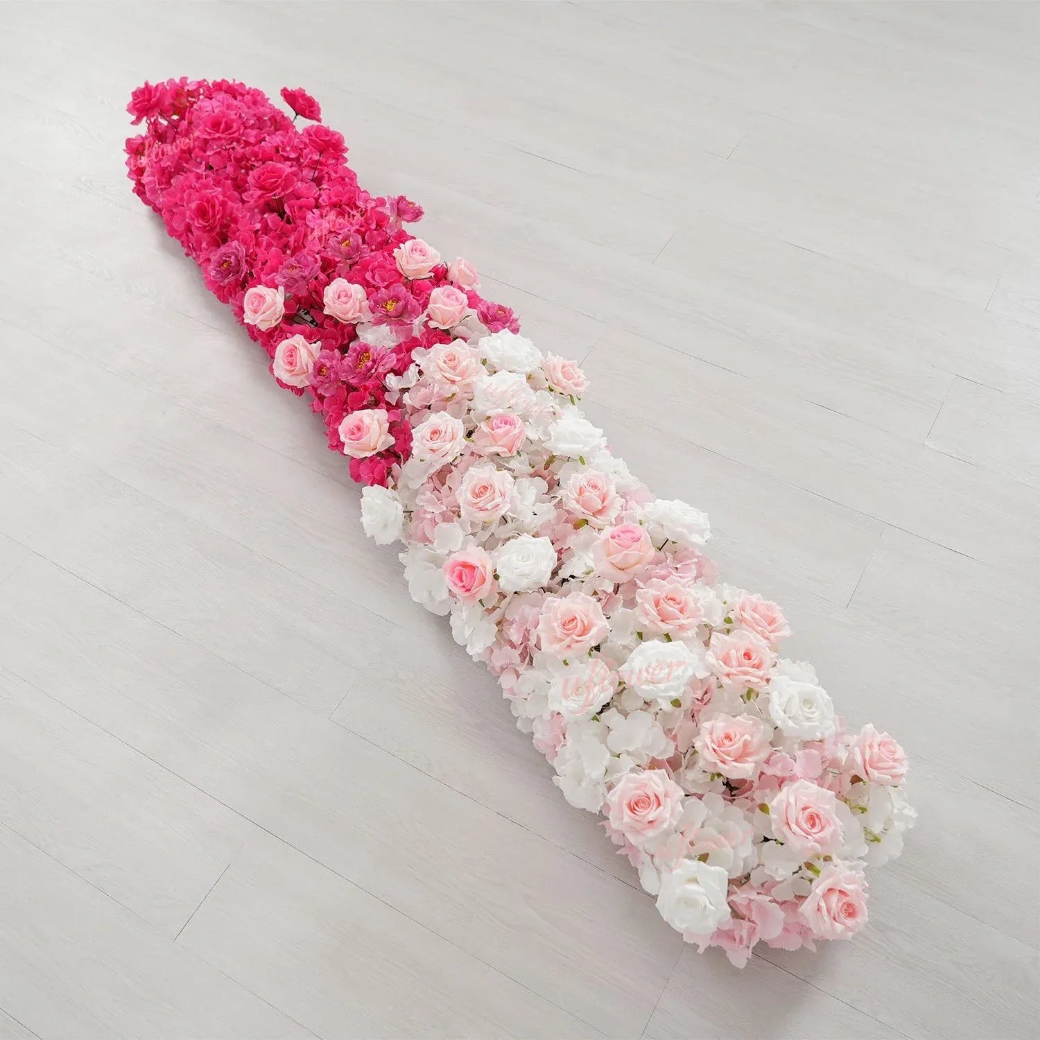 Uflower Gradient Pink Flower Row Wedding Party Backdrop Decor SET80179 - Uflower