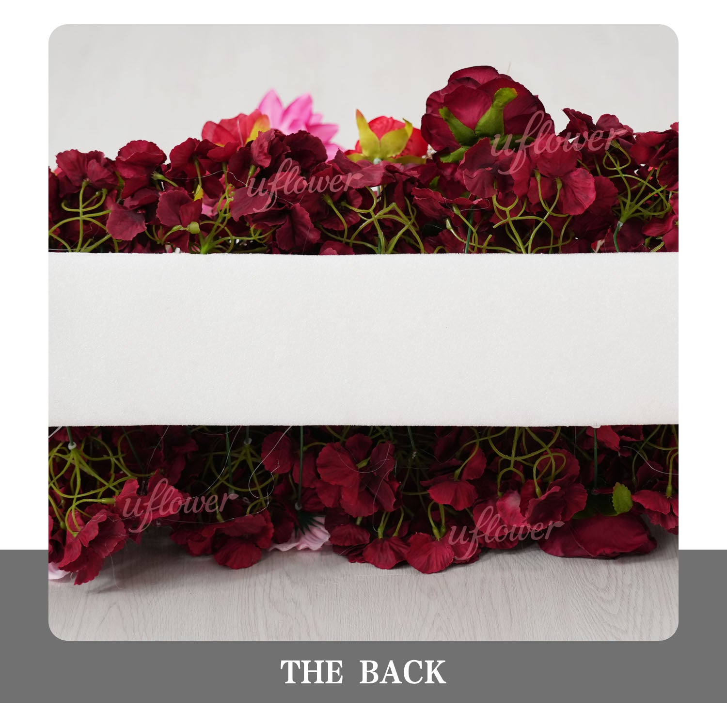 Uflower Red Pink Flower Arrangement Wedding Party Backdrop Floral Props