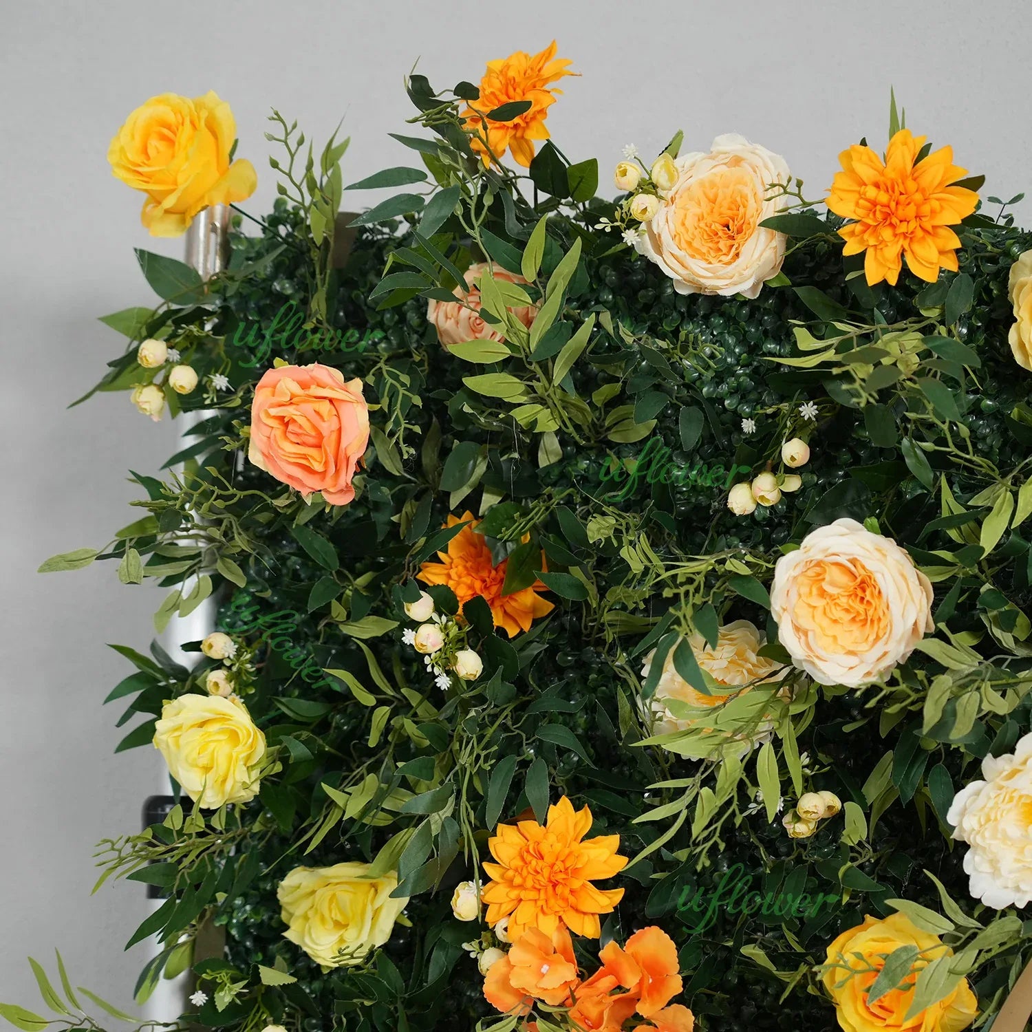Uflower Autumn Orange Yellow Flower Wall Fall Wedding Party Event Decor SET80198 - Uflower