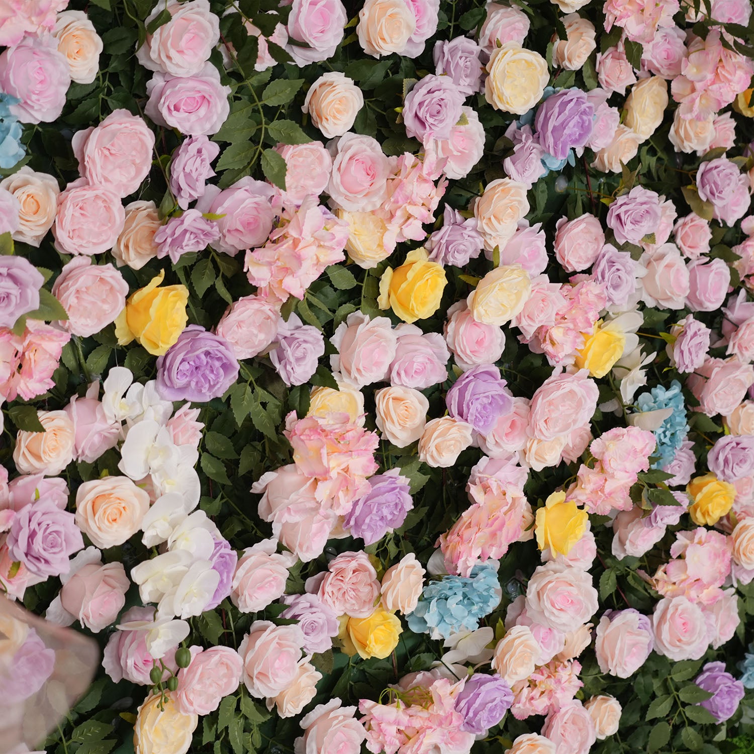 Uflower Flower Wall 3D Purple Pink Rose Floral Backdrop Wedding Party Proposal Decor