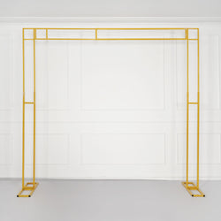 Uflower White Gold Retractable Flower Stand Adjustable Wedding Stage Background Shelf