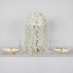 Uflower White Wedding Table Centerpiece Flower Arrangement