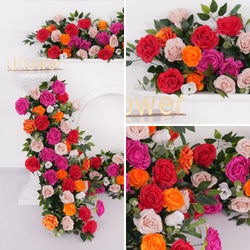Uflower Colored Sofa Table Runner Floor Flower Arrangement