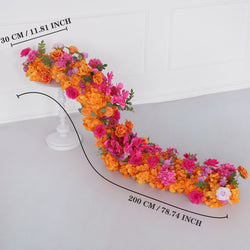 Uflower Artificial Flower Row Sofa Table Runner Floor Flower Arrangement
