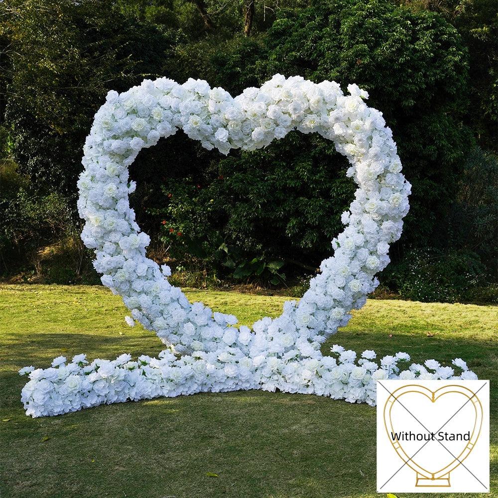 2.2m*2.2m Rose Heart-Shaped Wedding Flower Arch Decor