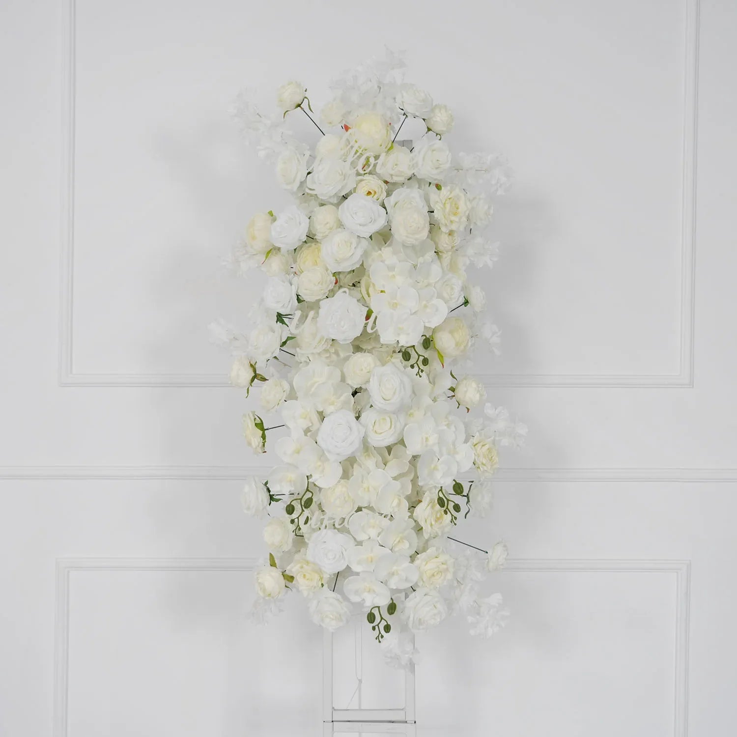 Uflower Artificial White Wedding KT Backdrop Flower Row Decor - Uflower