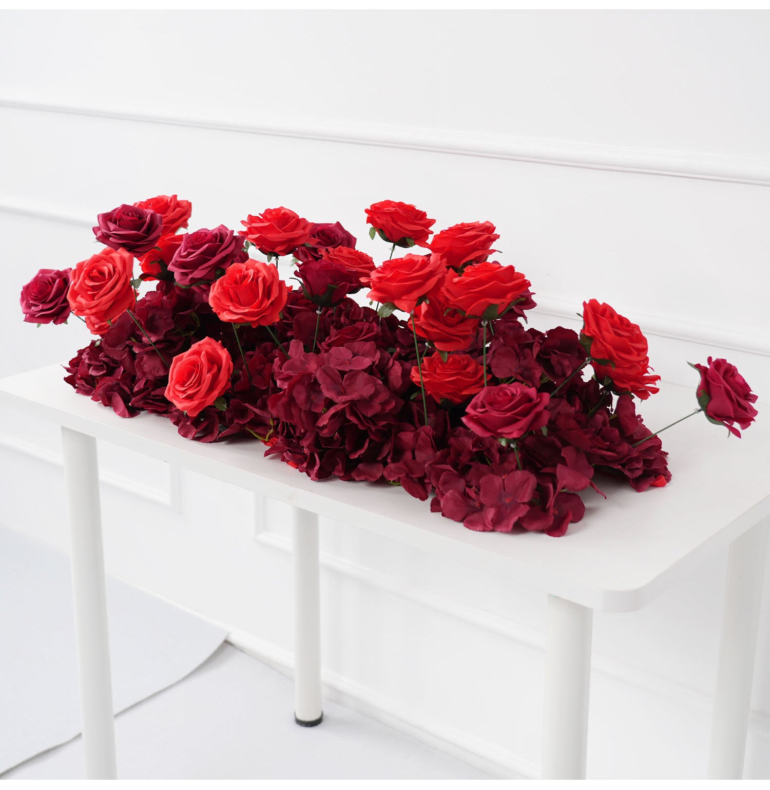 2*2m Rose Red Gradient Flower Wall