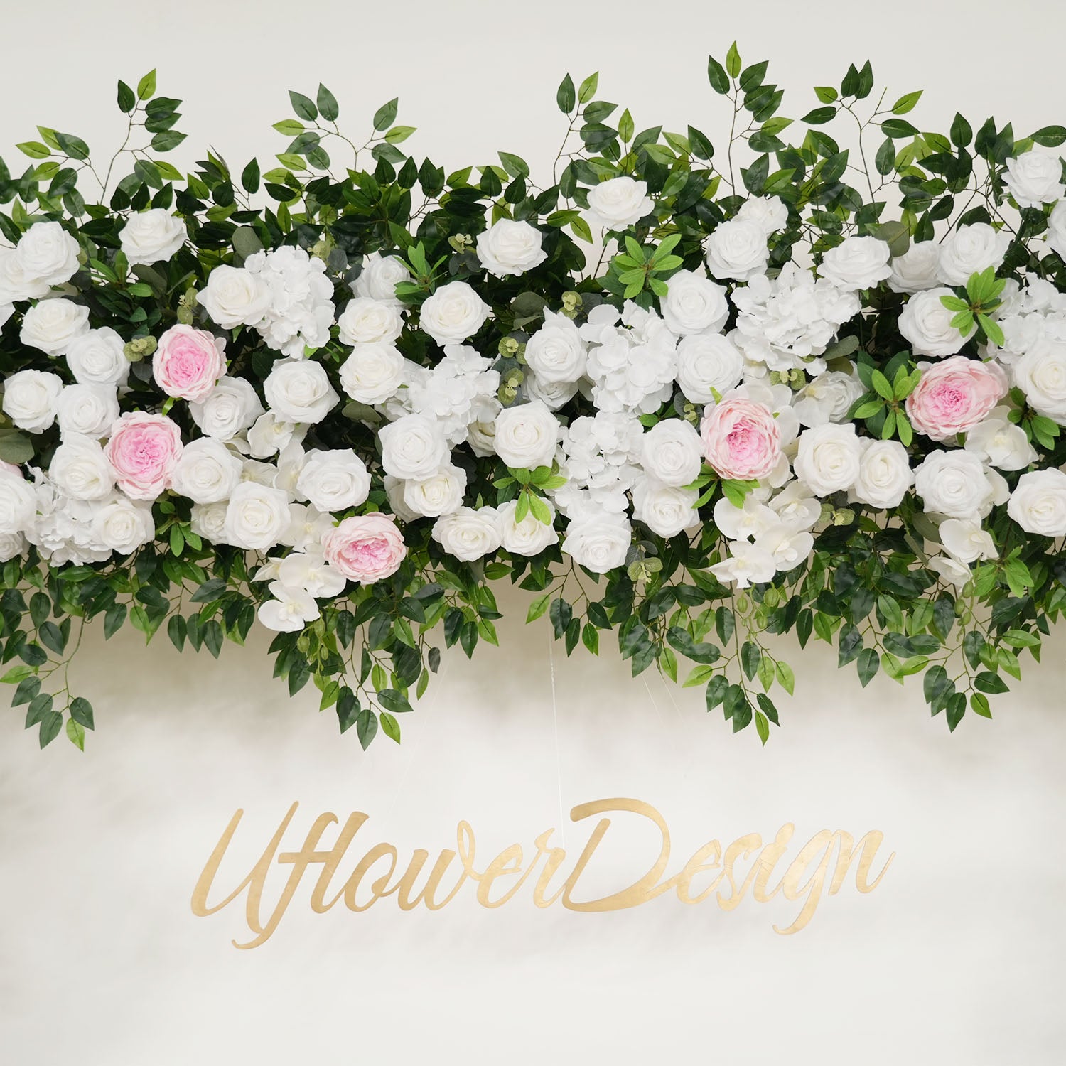 Uflower White Rose Wedding Background Flower Arrangement Arch Decoration