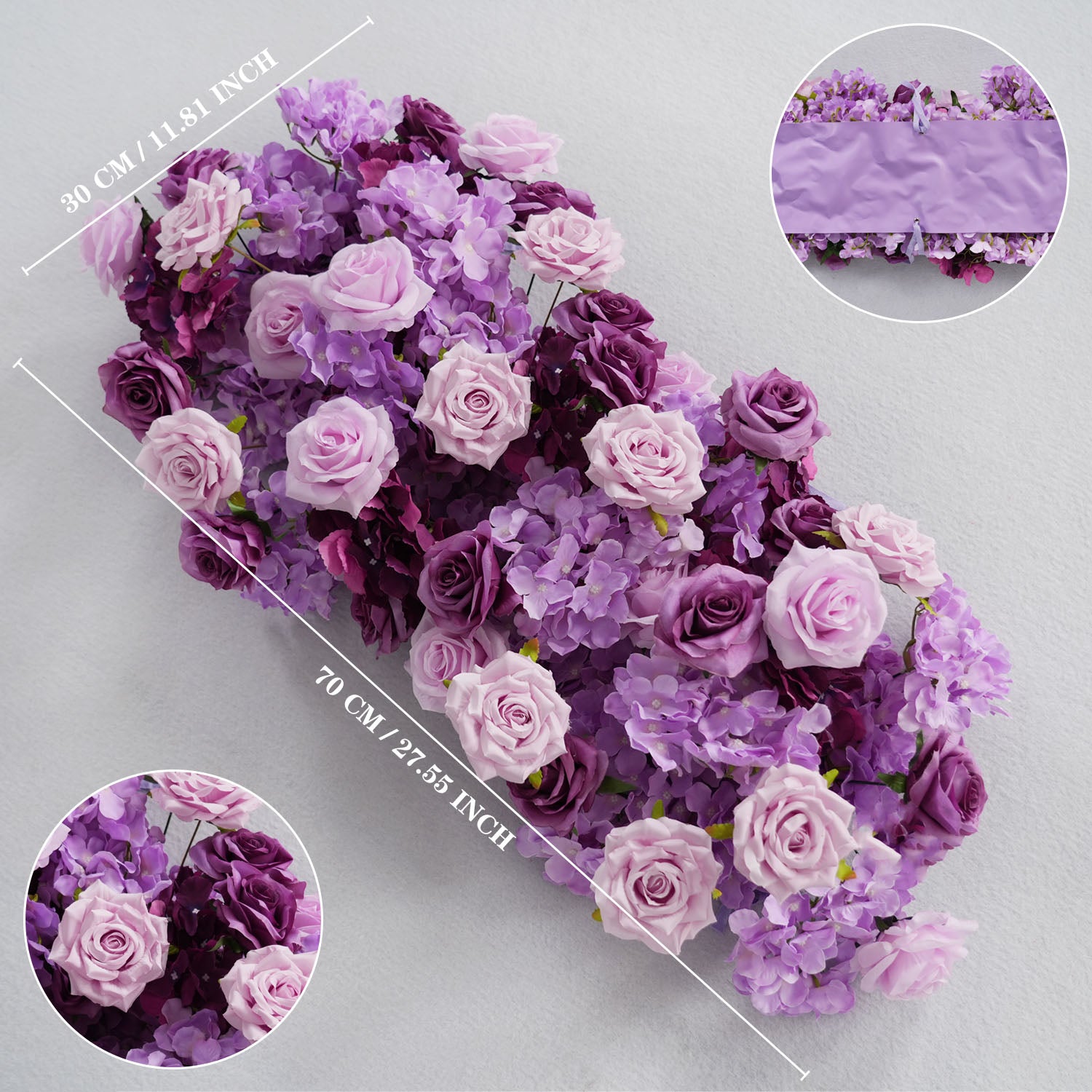 Artificial Purple Rose Heart Arch Wedding Decor