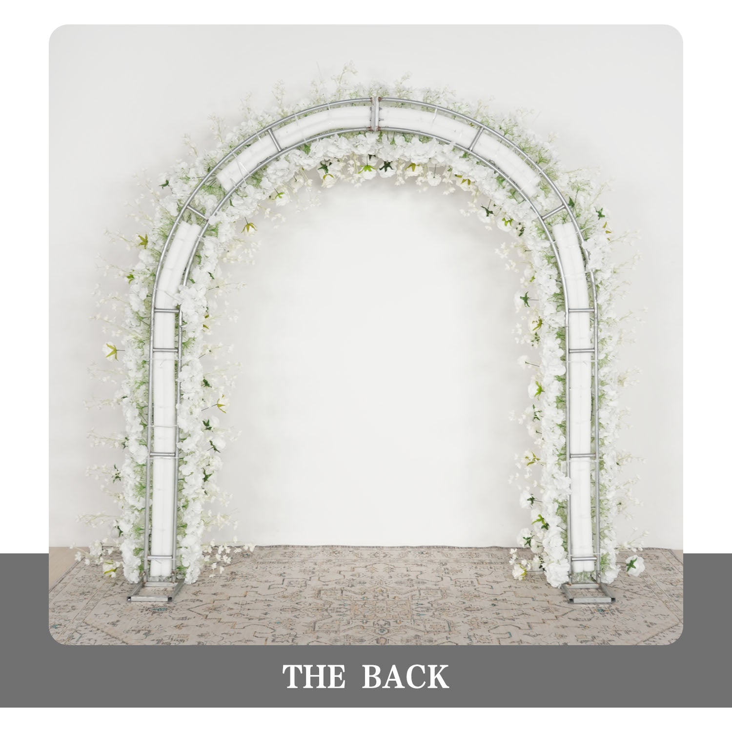 Uflower White Rose Floral Door Arch Wedding Party Backdrop Decoration