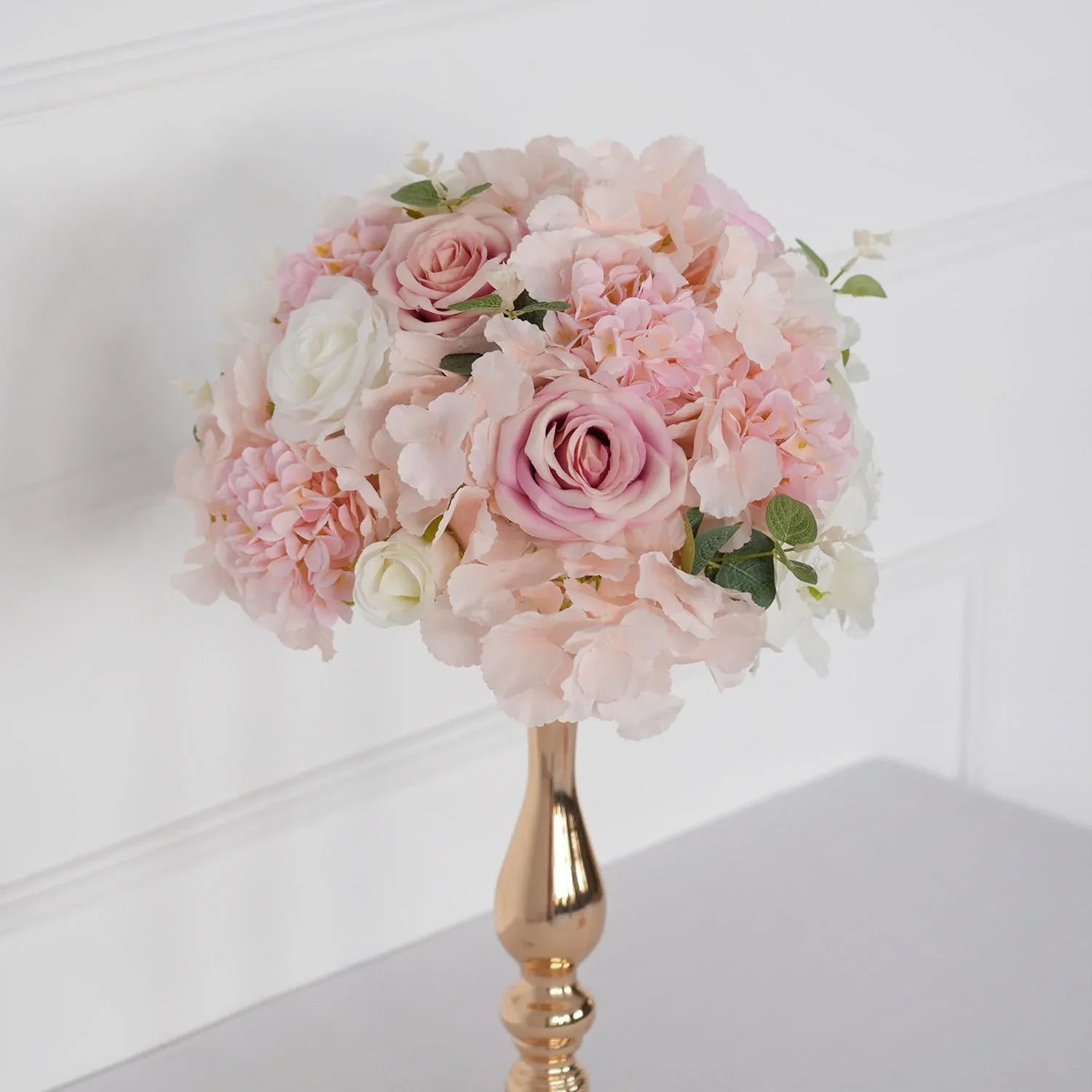 Uflower Pink Table Centerpiece Floral Ball Wedding Table Decoration - Uflower
