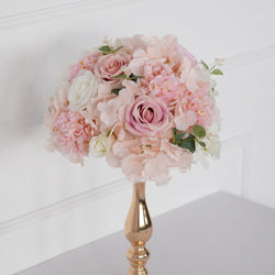 Uflower Pink Table Centerpiece Floral Ball Wedding Table Decoration