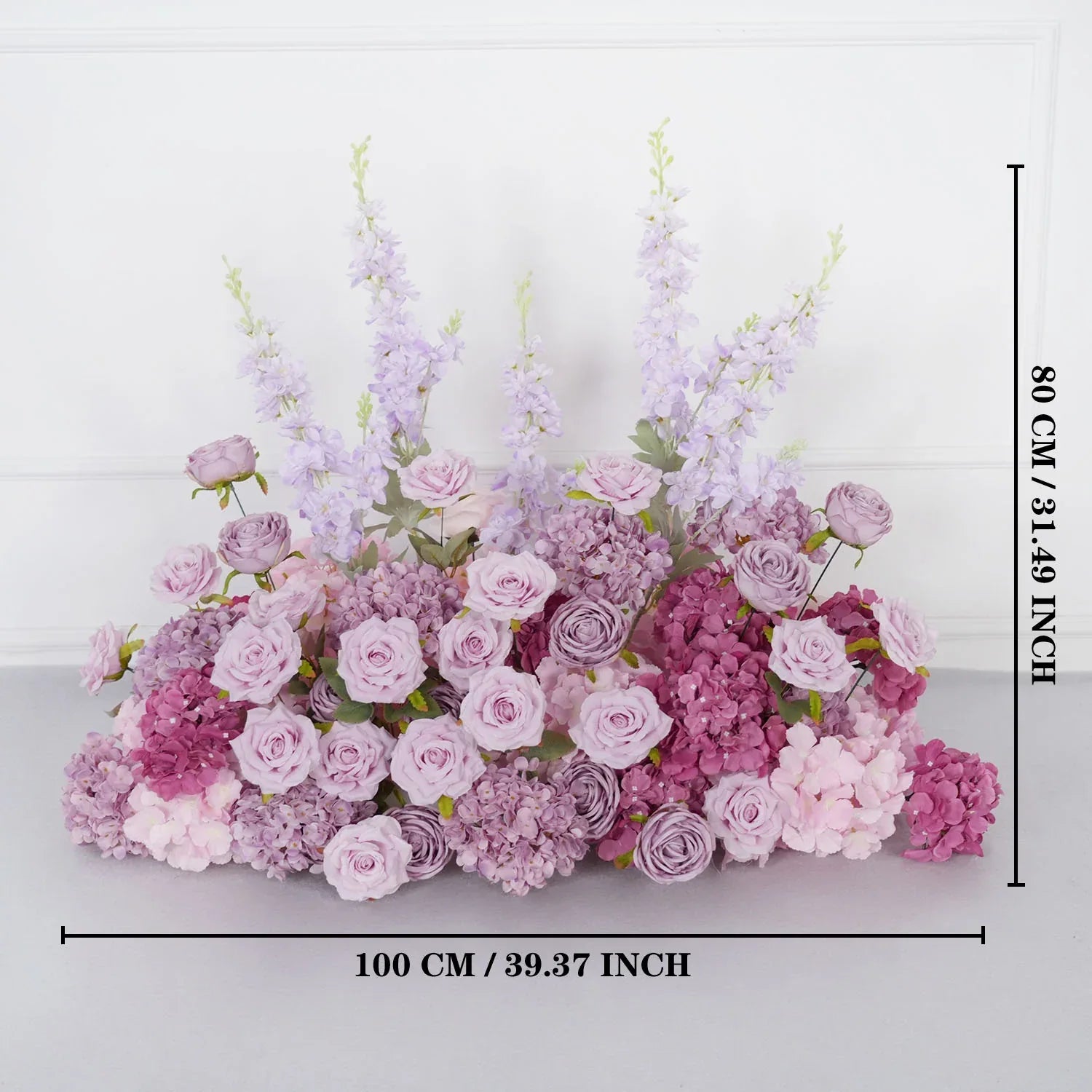 Uflower Rose Hydrangea Calla Lily Wedding Backdrop Arch Hanging Flower Row Floor Floral Arrangement - Uflower
