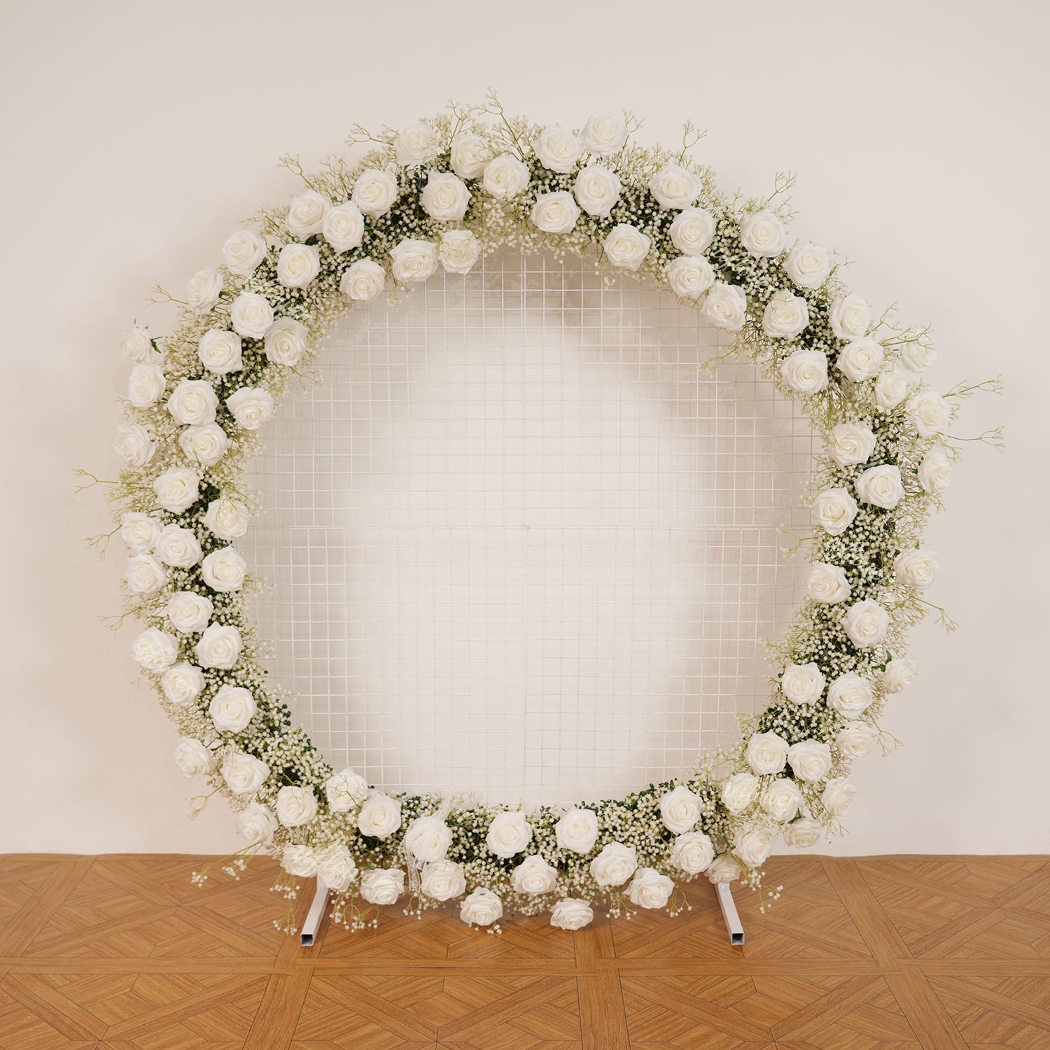 Uflower Baby's Breath Flower Arrangement Table Runner Round Arch