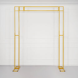 Uflower White Gold Retractable Flower Stand Adjustable Wedding Stage Background Shelf