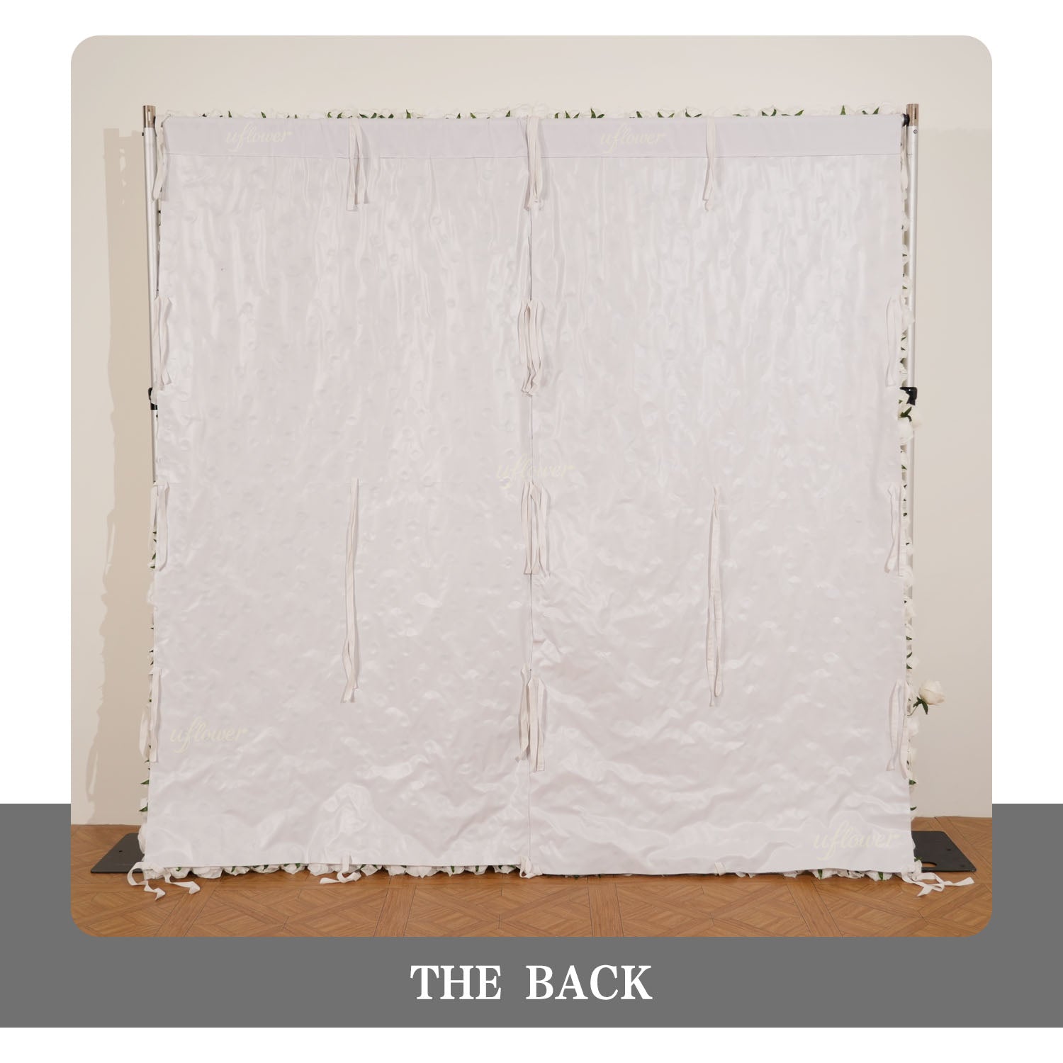 Uflower White Rose Flower Wall Backdrop Wedding Party Decoration