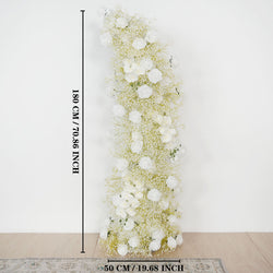 White Flower Row Decor Wedding Backdrop Horn Arch