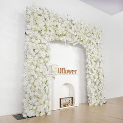 Uflower White Rose Wedding Background Flower Arrangement Arch Decoration