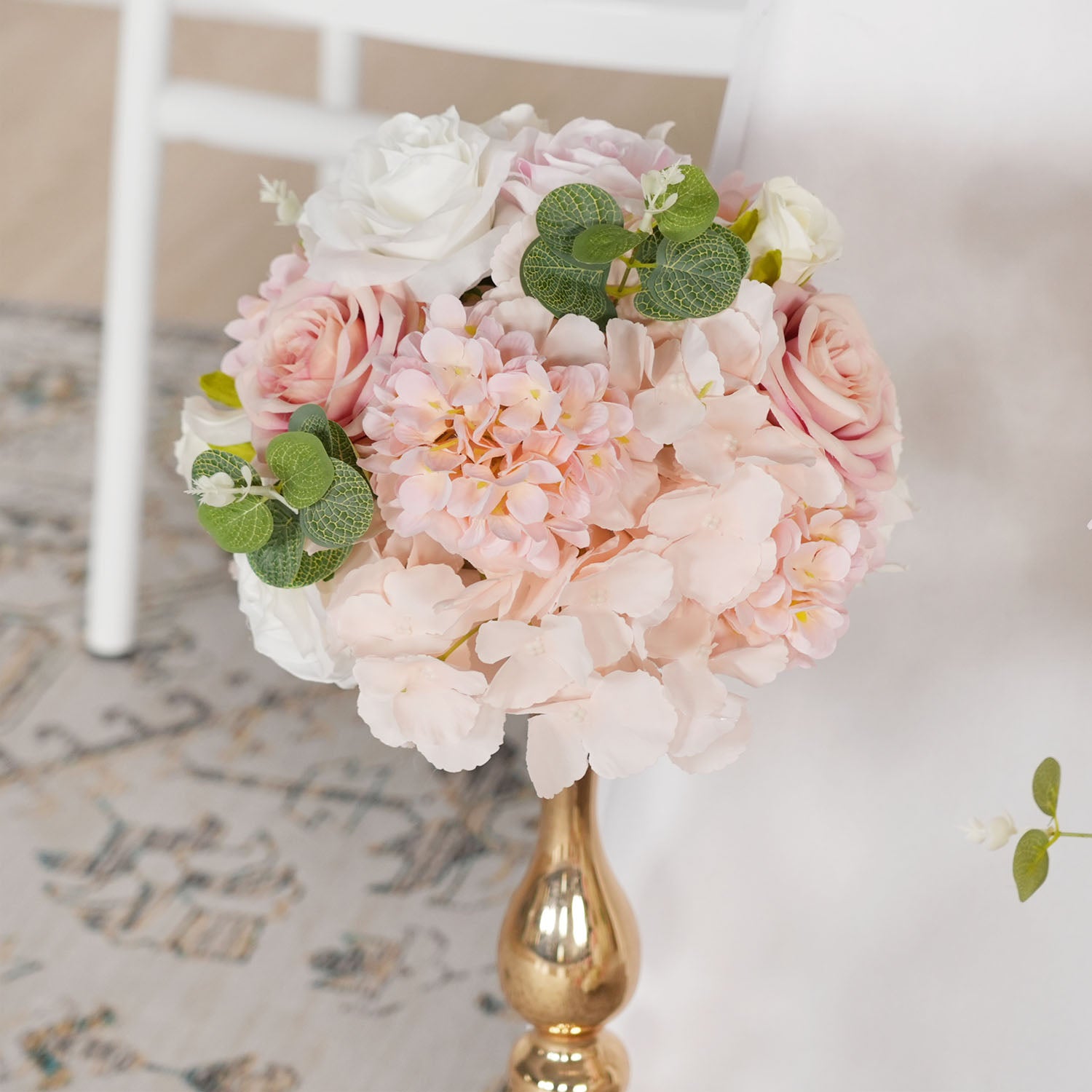 Uflower Wedding Backdrop Decor Flower Row Table Runner