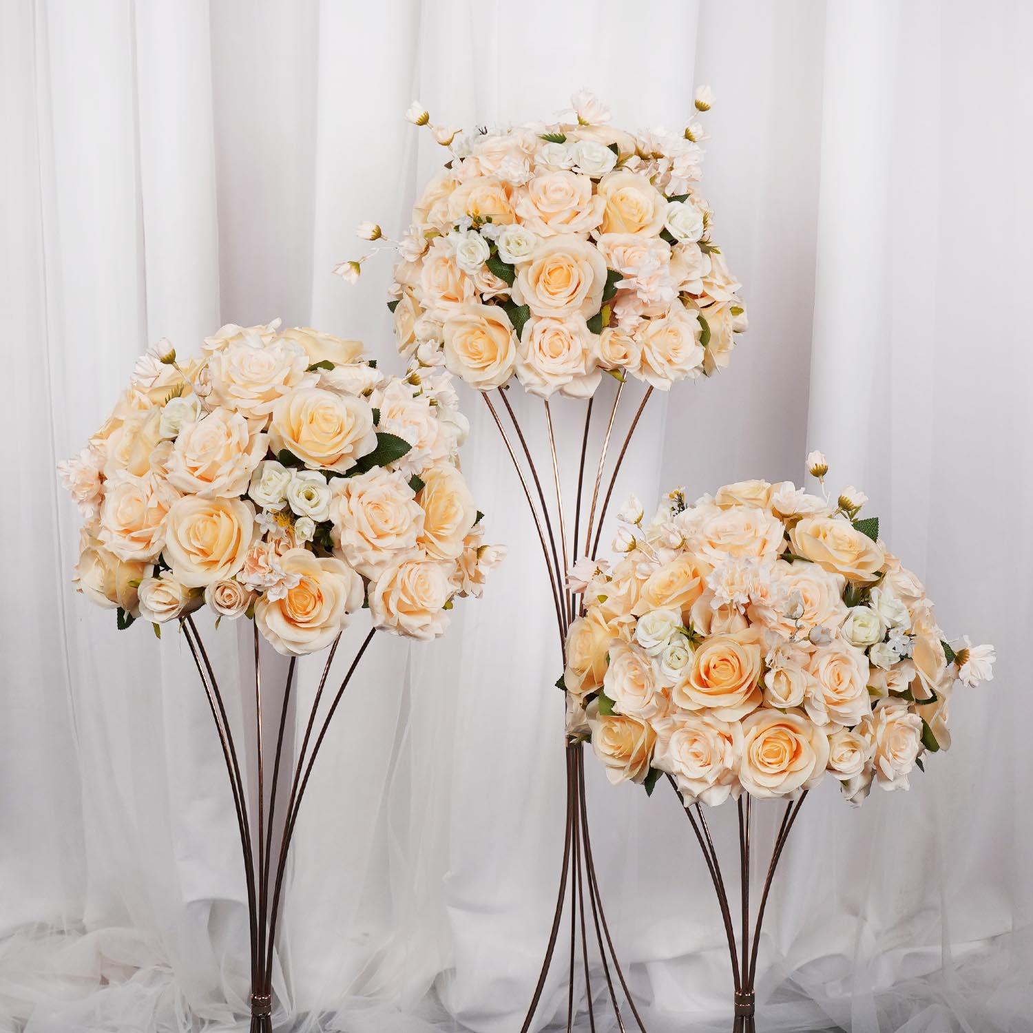 Artificial 35CM Champagne Rose Flower Ball 4 picture