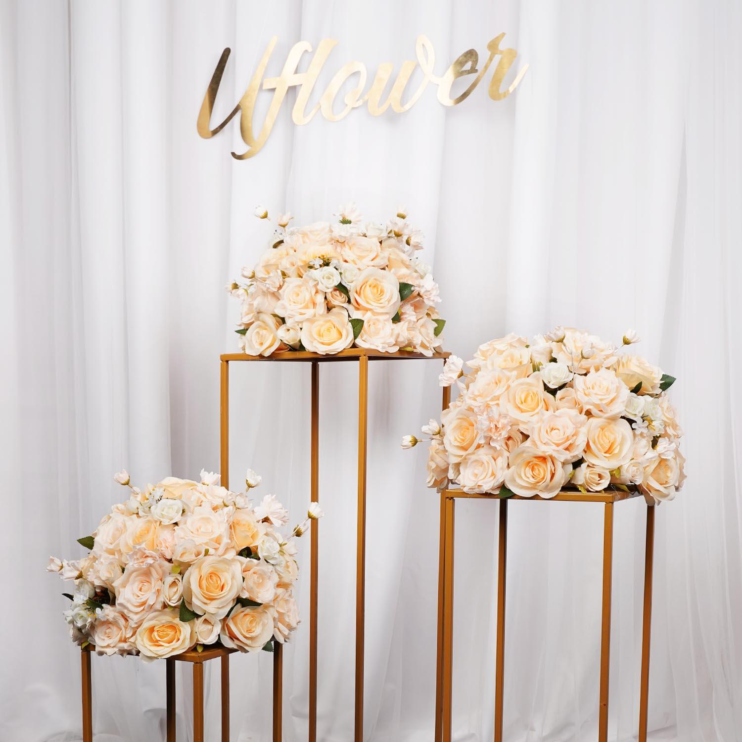 Artificial 35CM Champagne Rose Flower Ball 5 picture