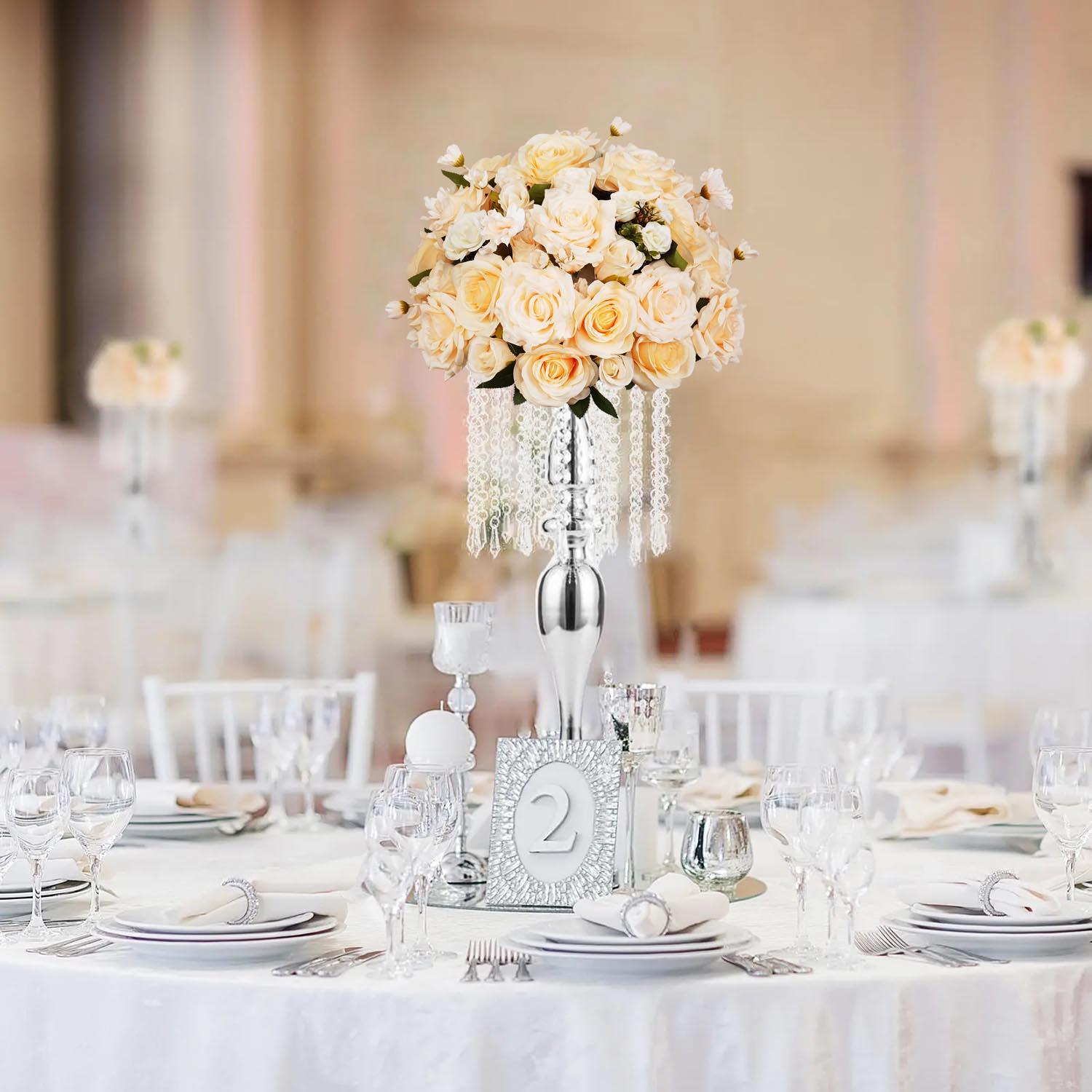 Artificial 35CM Champagne Rose Flower Ball 6 picture