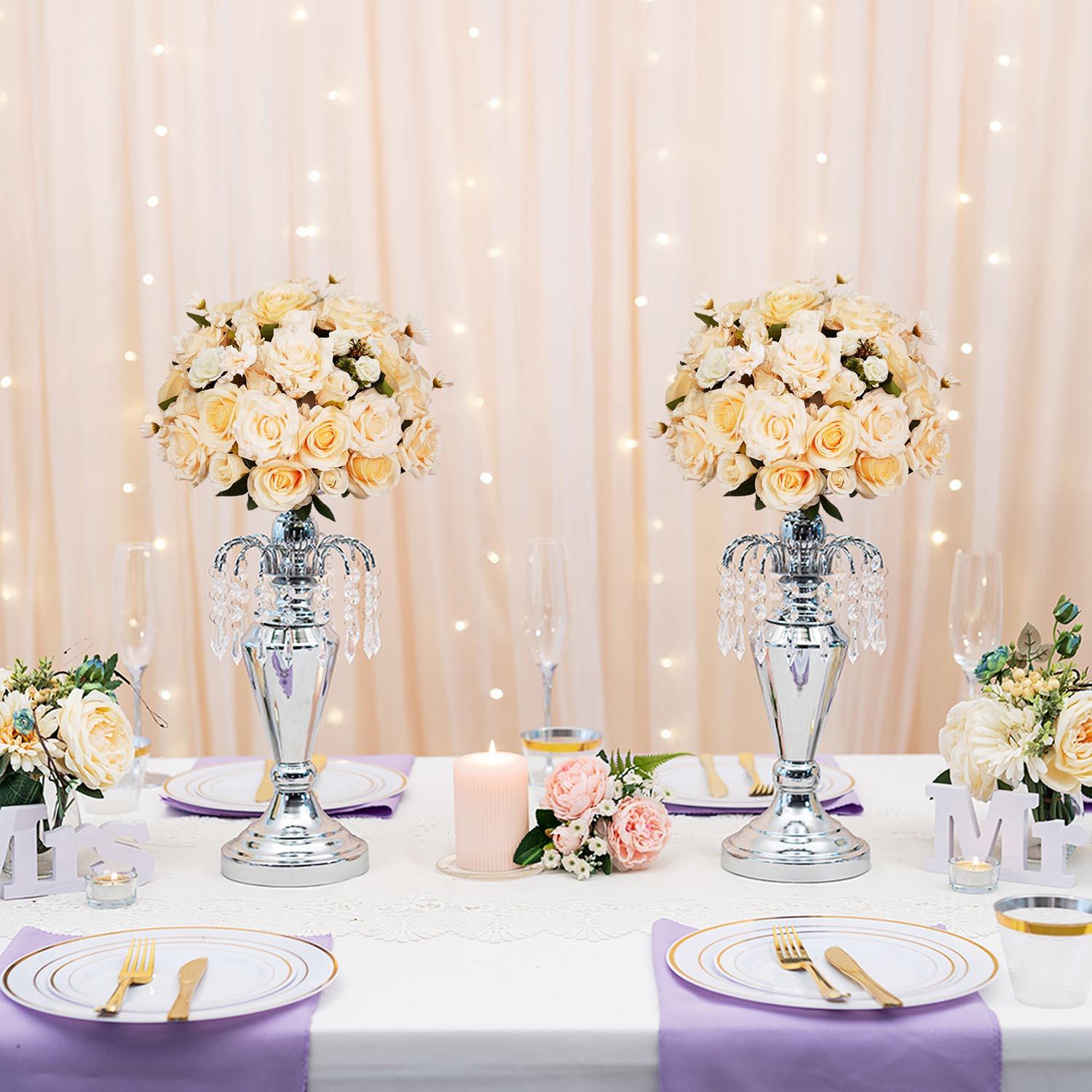 Artificial 35CM Champagne Rose Flower Ball 7 picture