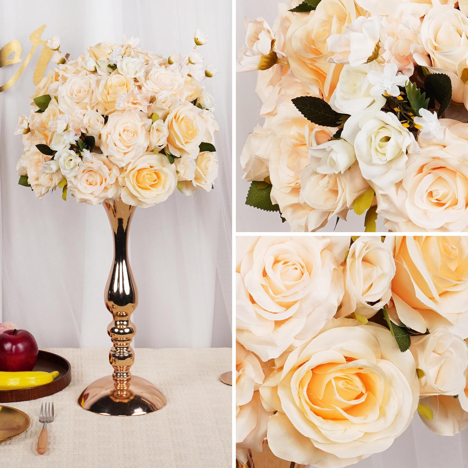 Artificial 35CM Champagne Rose Flower Ball 8 picture