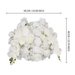 Artificial 50CM White Butterfly Orchid Rose Hydrangea Luxury Flower Ball 2 picture