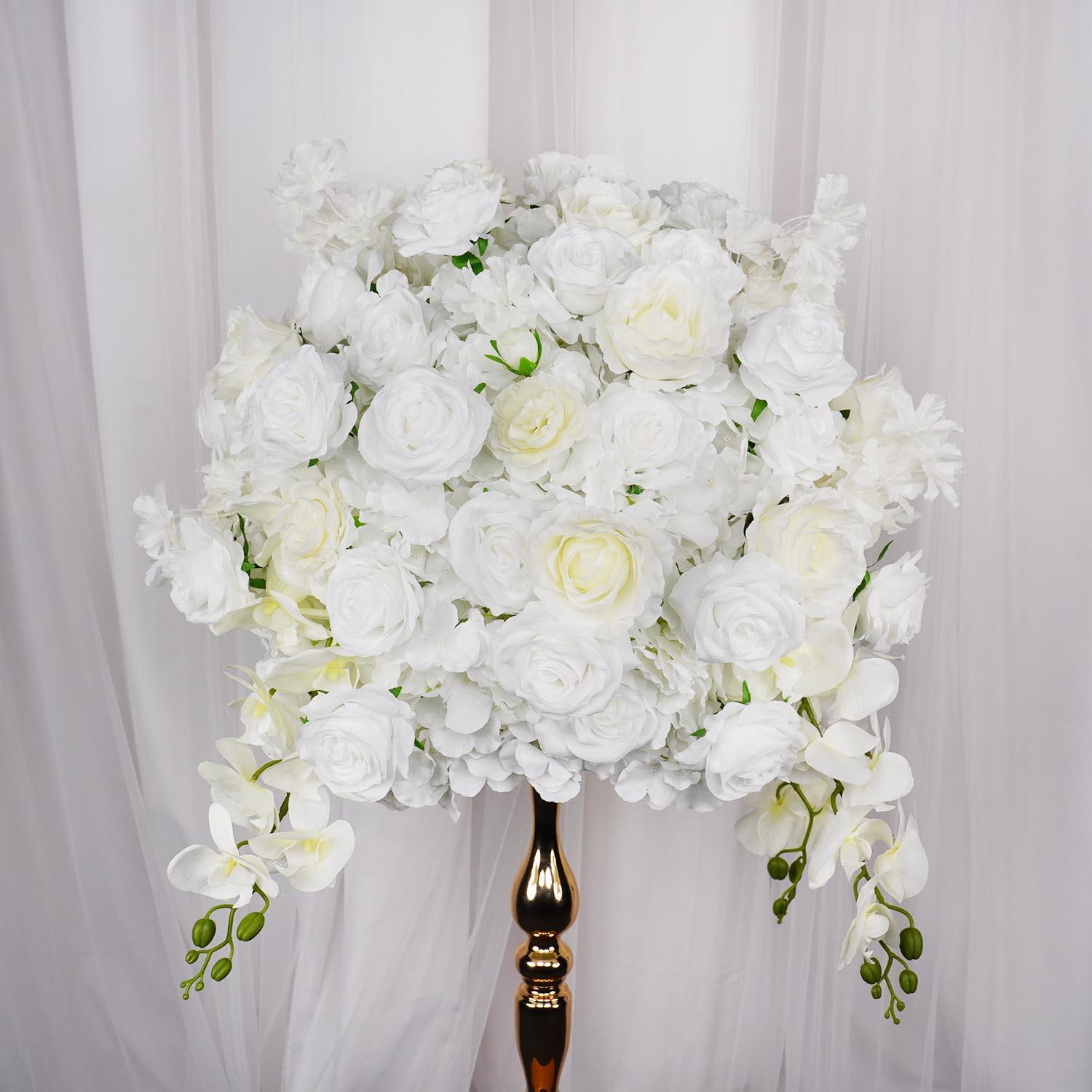 Artificial 50CM White Butterfly Orchid Rose Hydrangea Luxury Flower Ball 5 picture