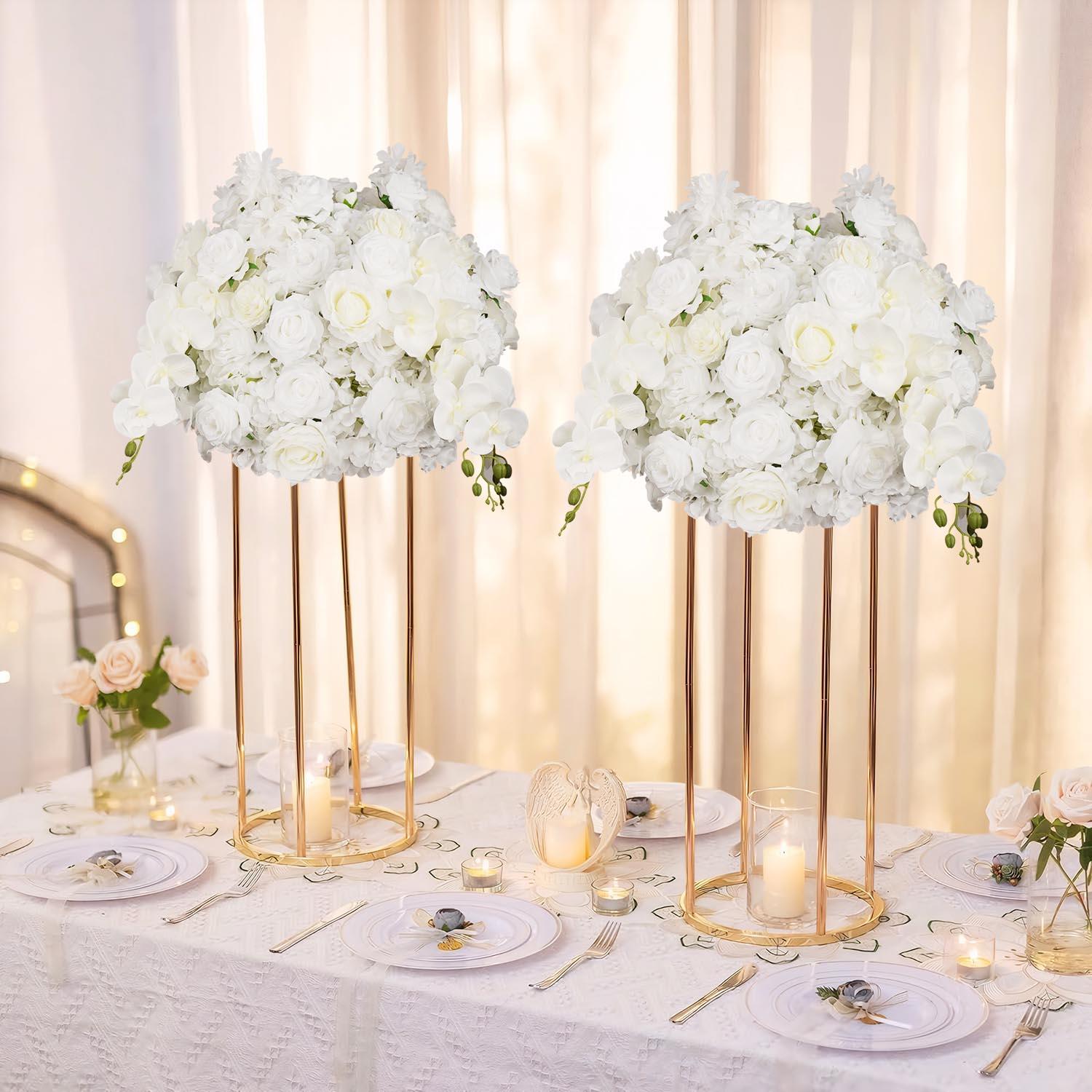 Artificial 50CM White Butterfly Orchid Rose Hydrangea Luxury Flower Ball 6 picture