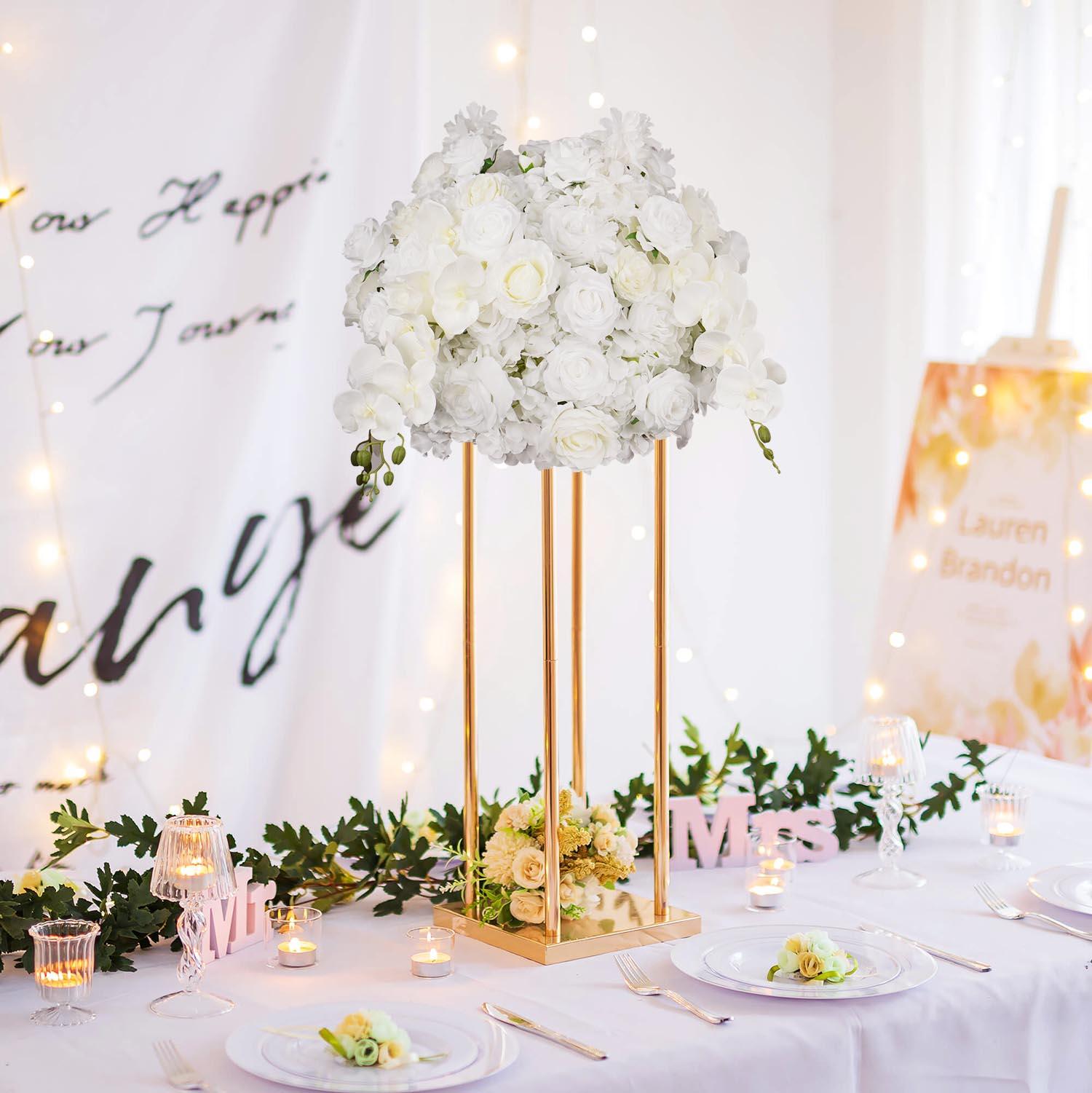 Artificial 50CM White Butterfly Orchid Rose Hydrangea Luxury Flower Ball 7 picture