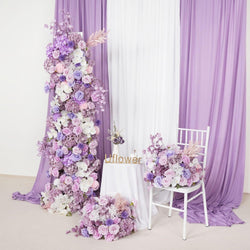 Artificial 5D Luxury Purple White Rose Butterfly Orchid Floor Row 3 picture