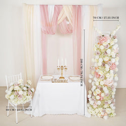 Artificial 5D Luxury White Rose Flower Floor Row Wedding Wedding Party 1 picture