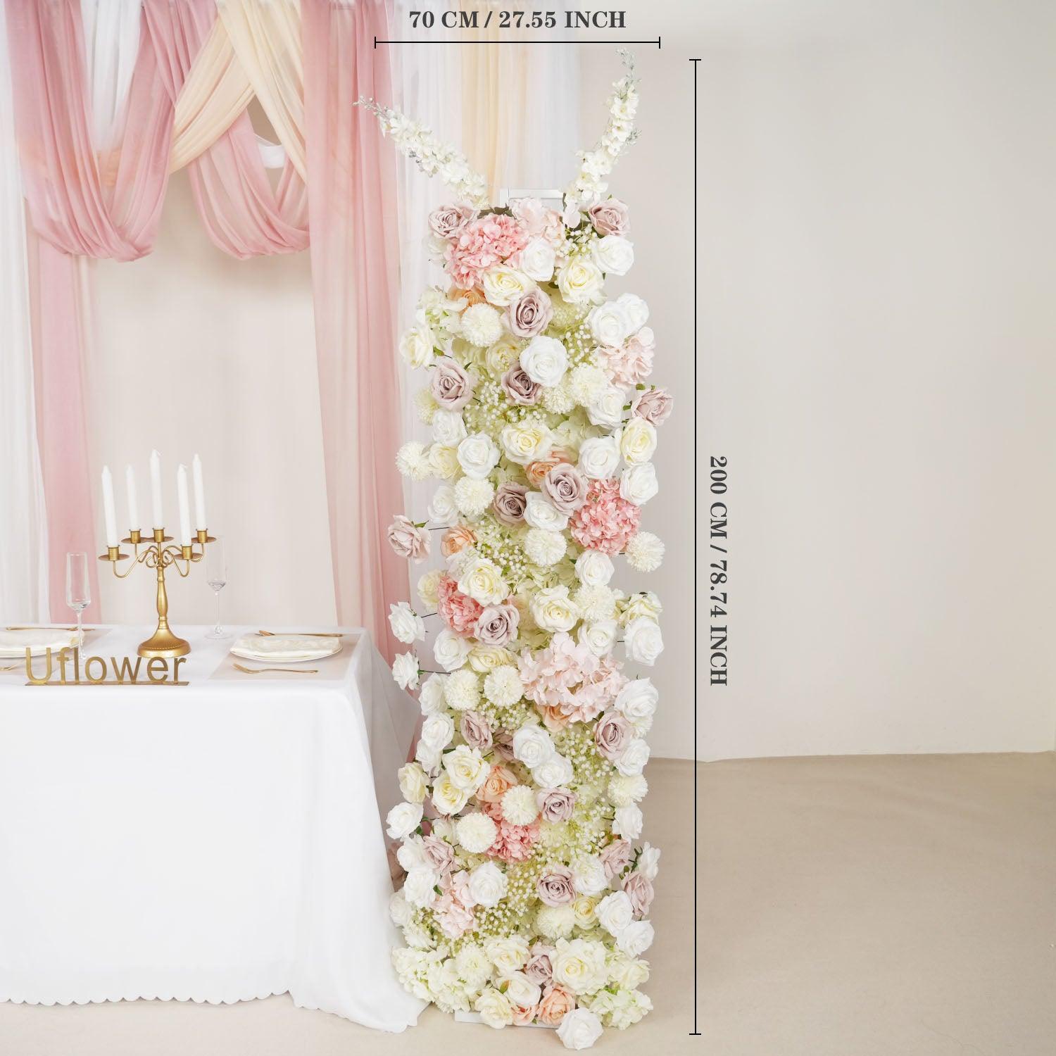 Artificial 5D Luxury White Rose Flower Floor Row Wedding Wedding Party 9 picture