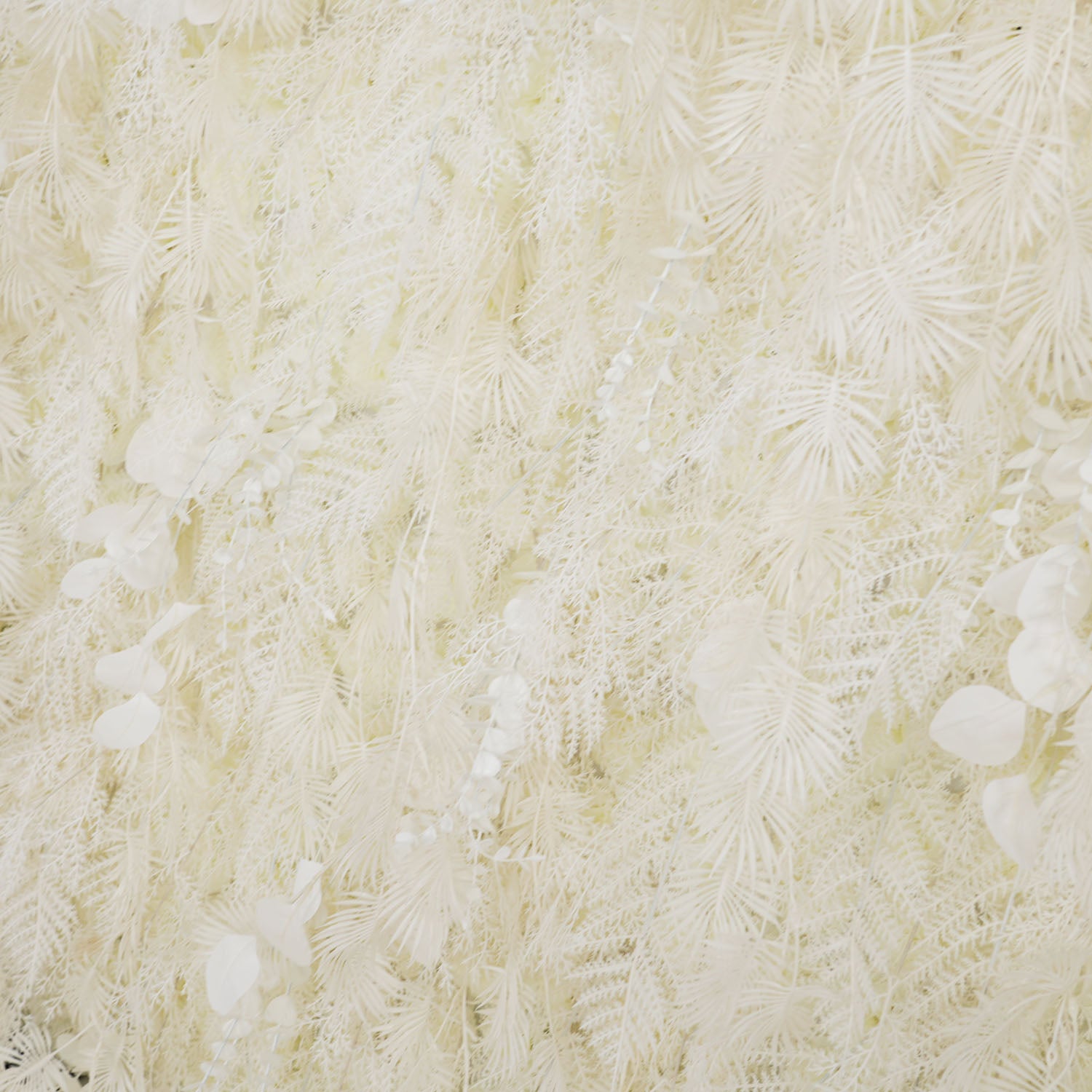 Artificial 5D White Fabric Rolling Up Curtain Feather Flower Wall Picture 9