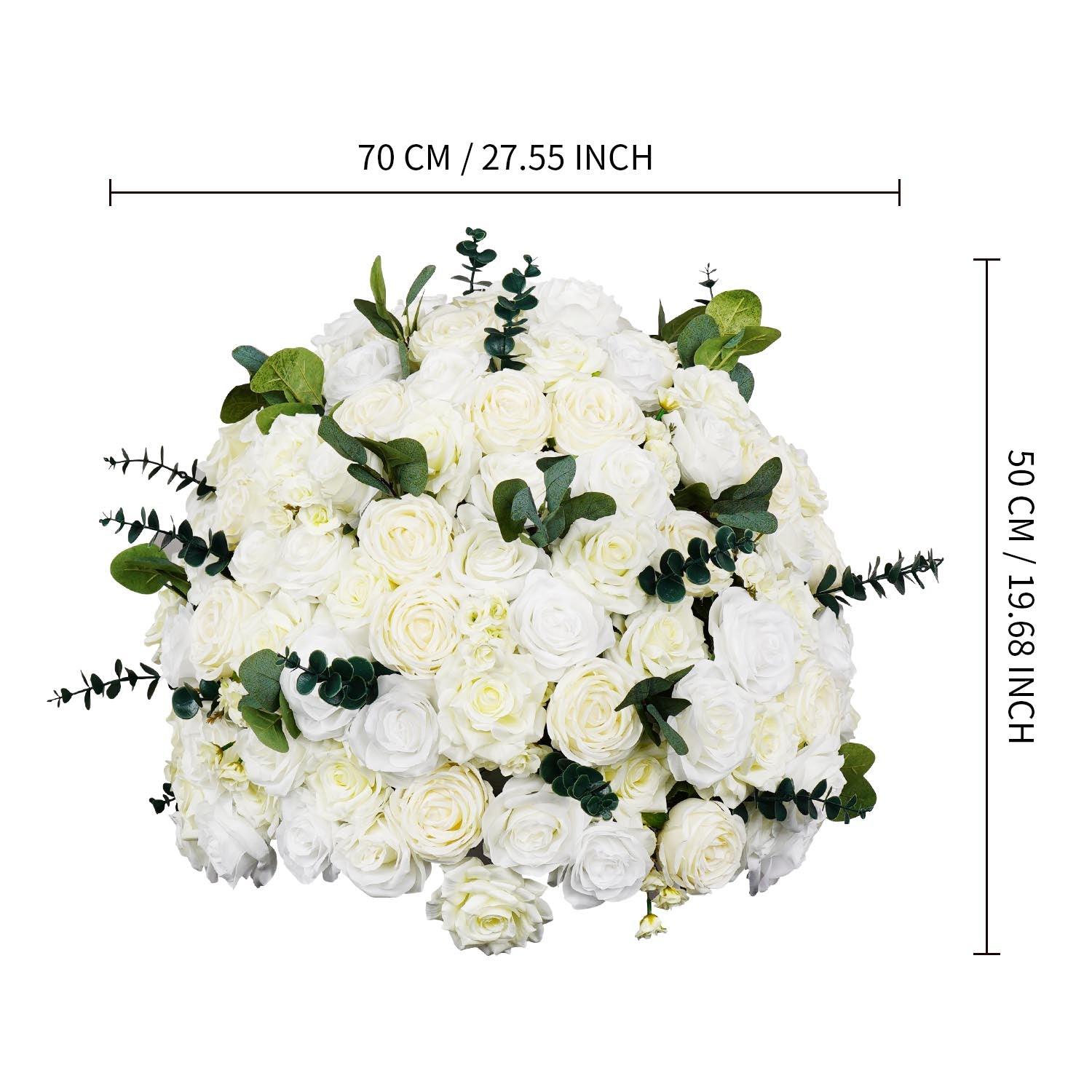 Artificial 70CM White Rose Eucalyptus Luxury Flower Ball 1 picture