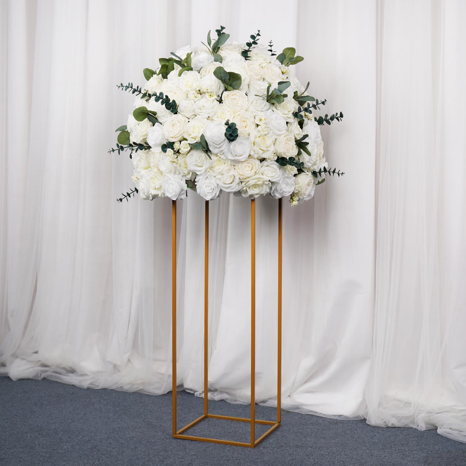 Artificial 70CM White Rose Eucalyptus Luxury Flower Ball 3 picture