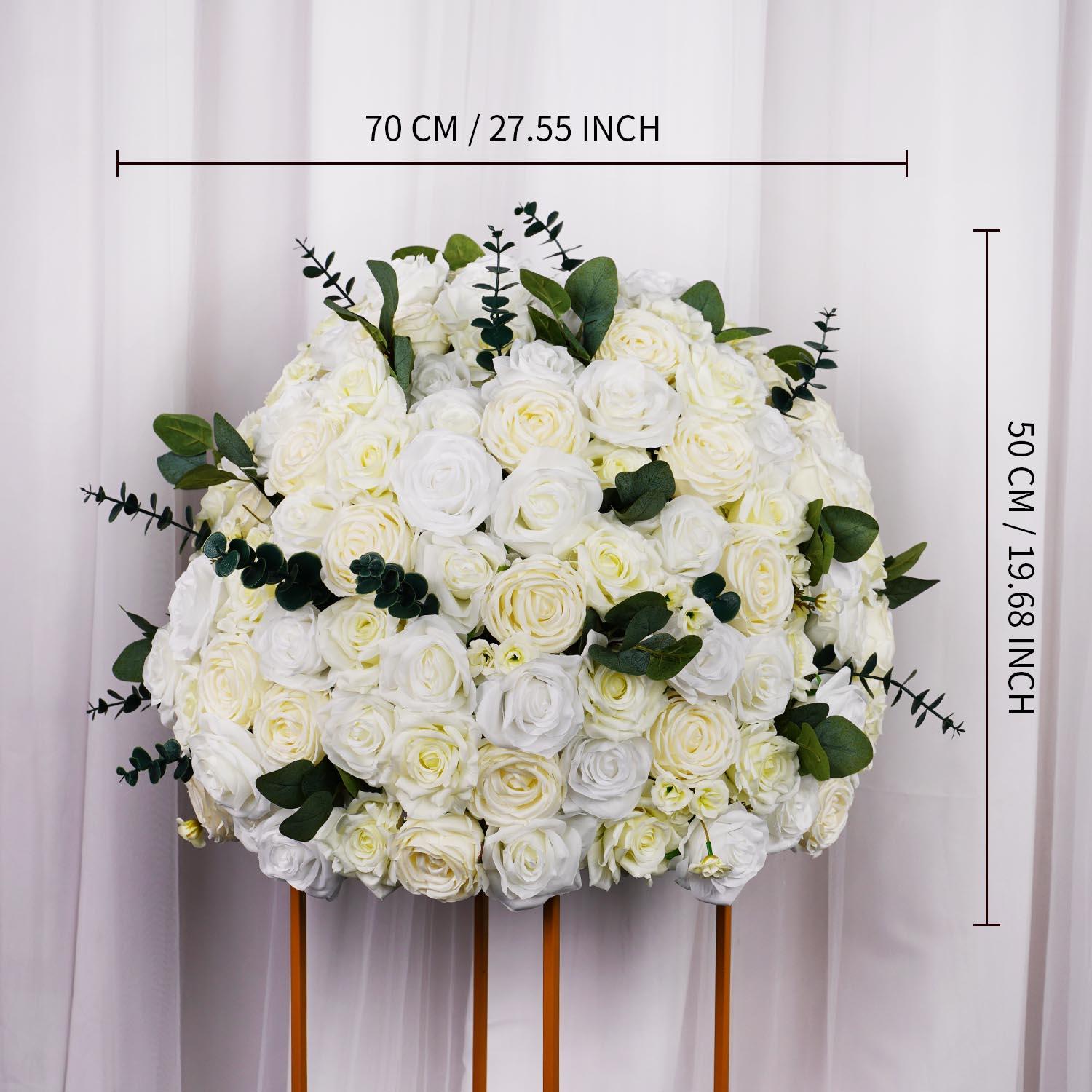 Artificial 70CM White Rose Eucalyptus Luxury Flower Ball 7 picture