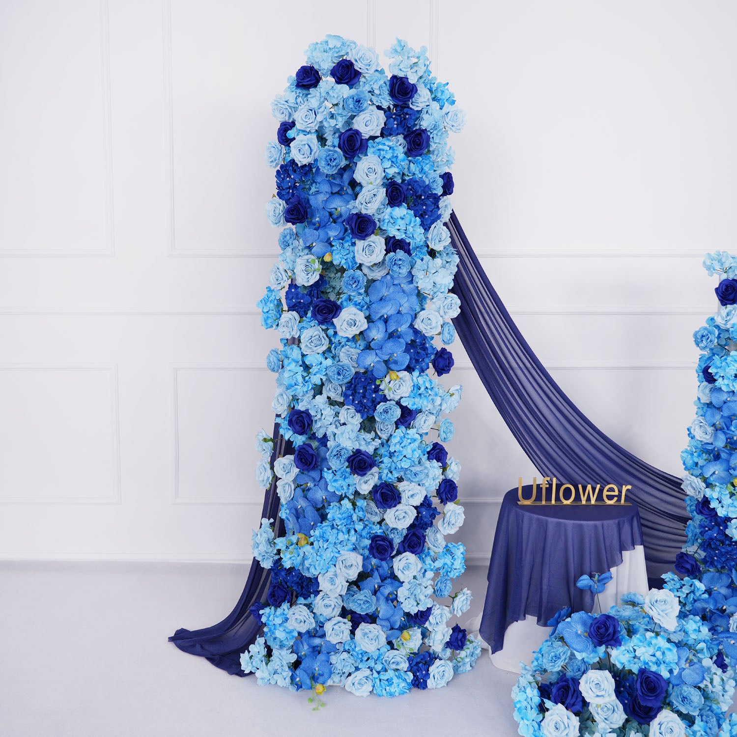 Artificial Blue Rose Flower Row Wedding Decor Set picture 14