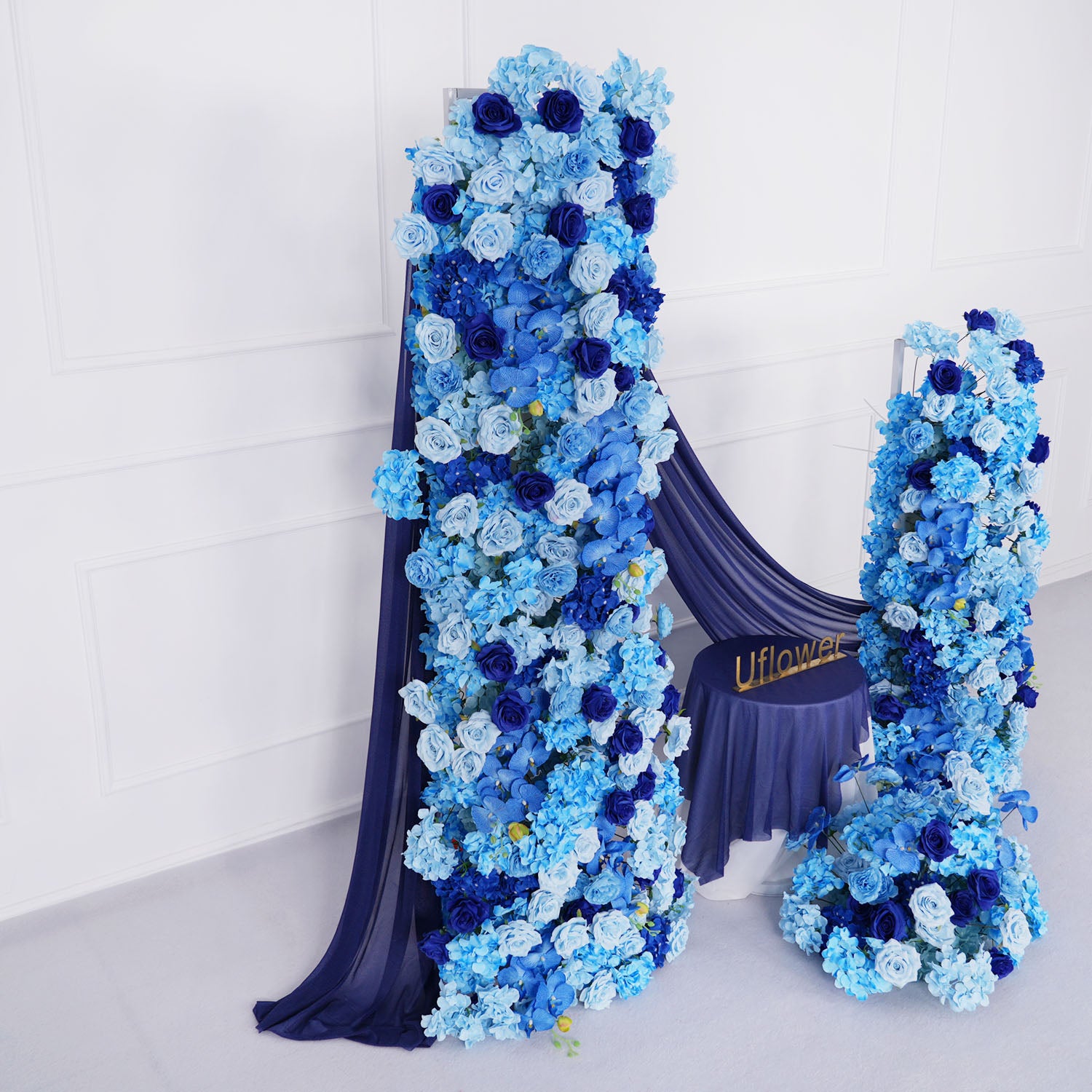 Artificial Blue Rose Flower Row Wedding Decor Set picture 16