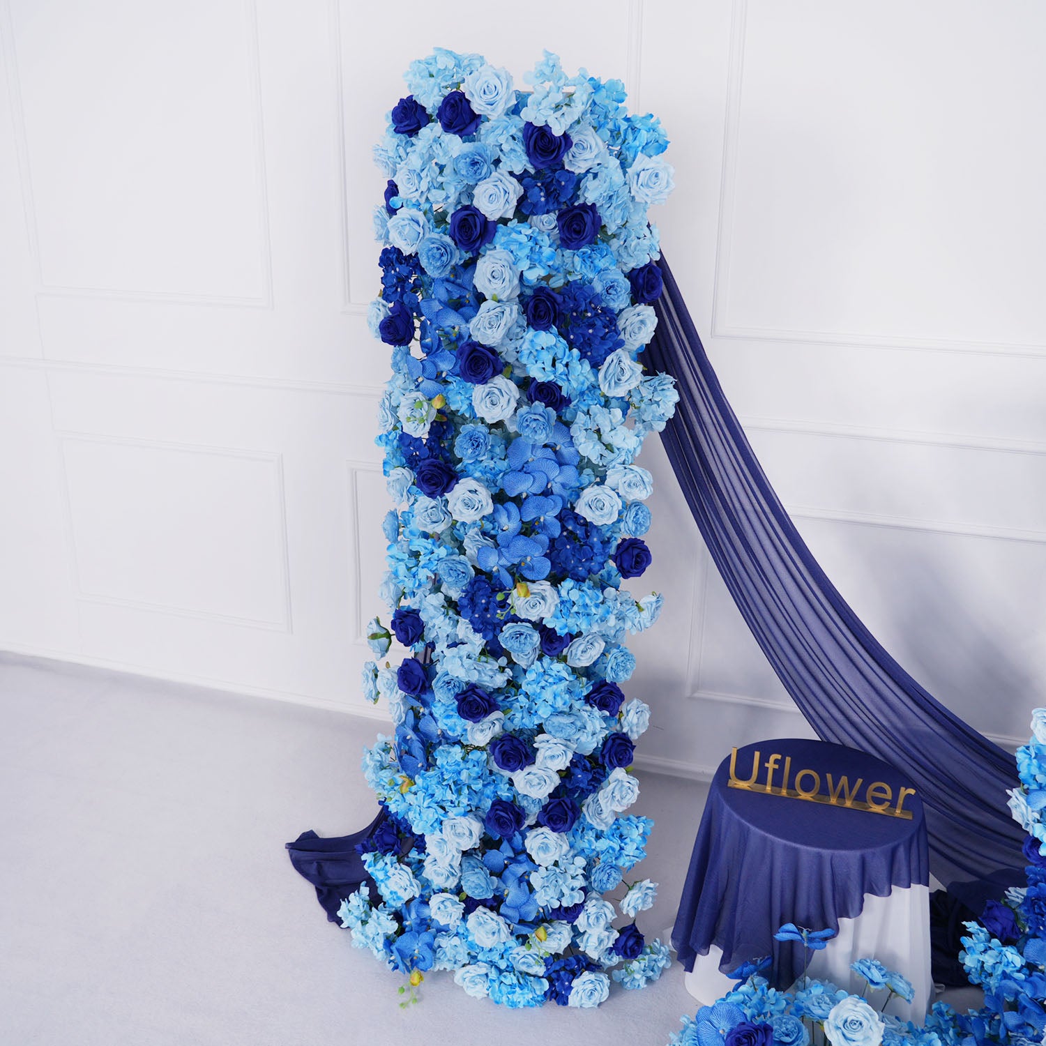Artificial Blue Rose Flower Row Wedding Decor Set picture 17