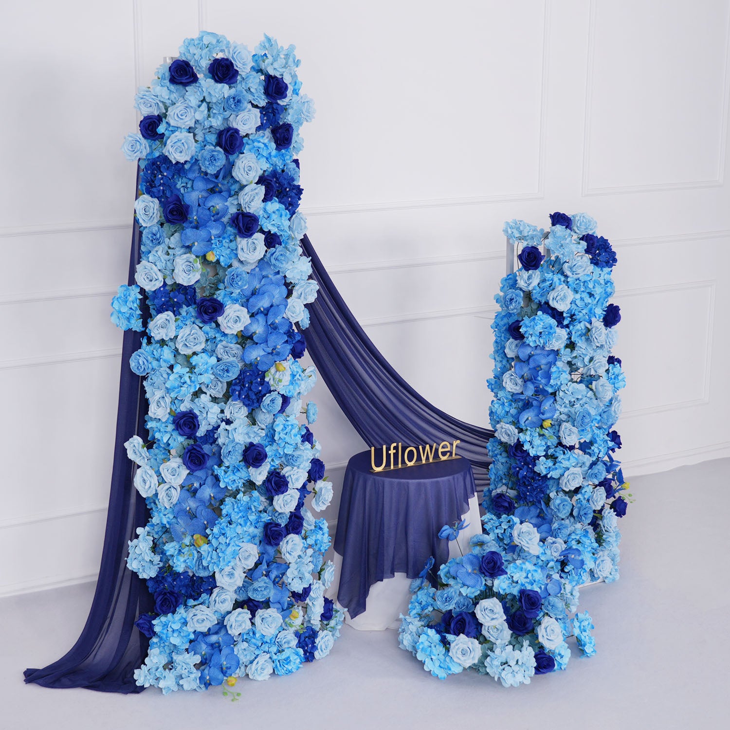 Artificial Blue Rose Flower Row Wedding Decor Set picture 4