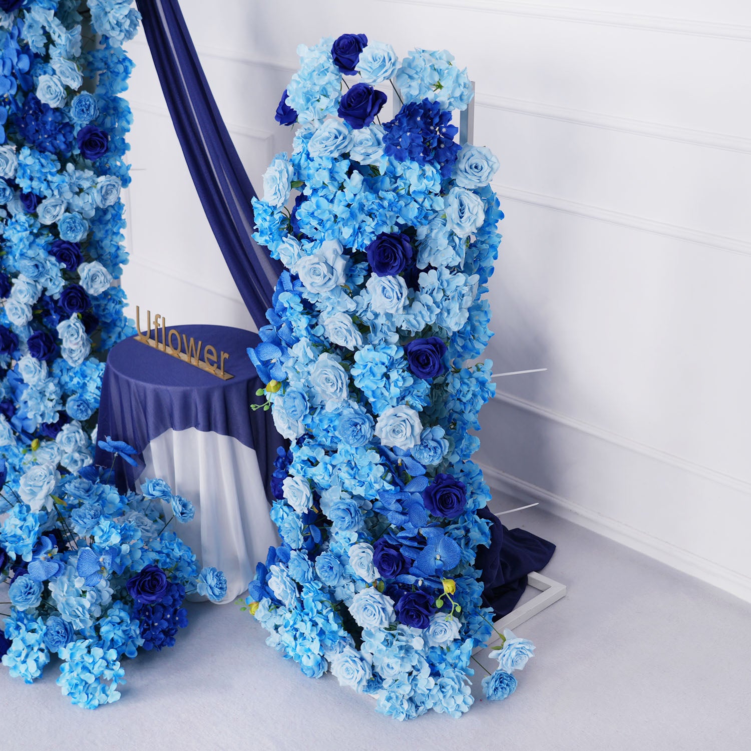 Artificial Blue Rose Flower Row Wedding Decor Set picture 8