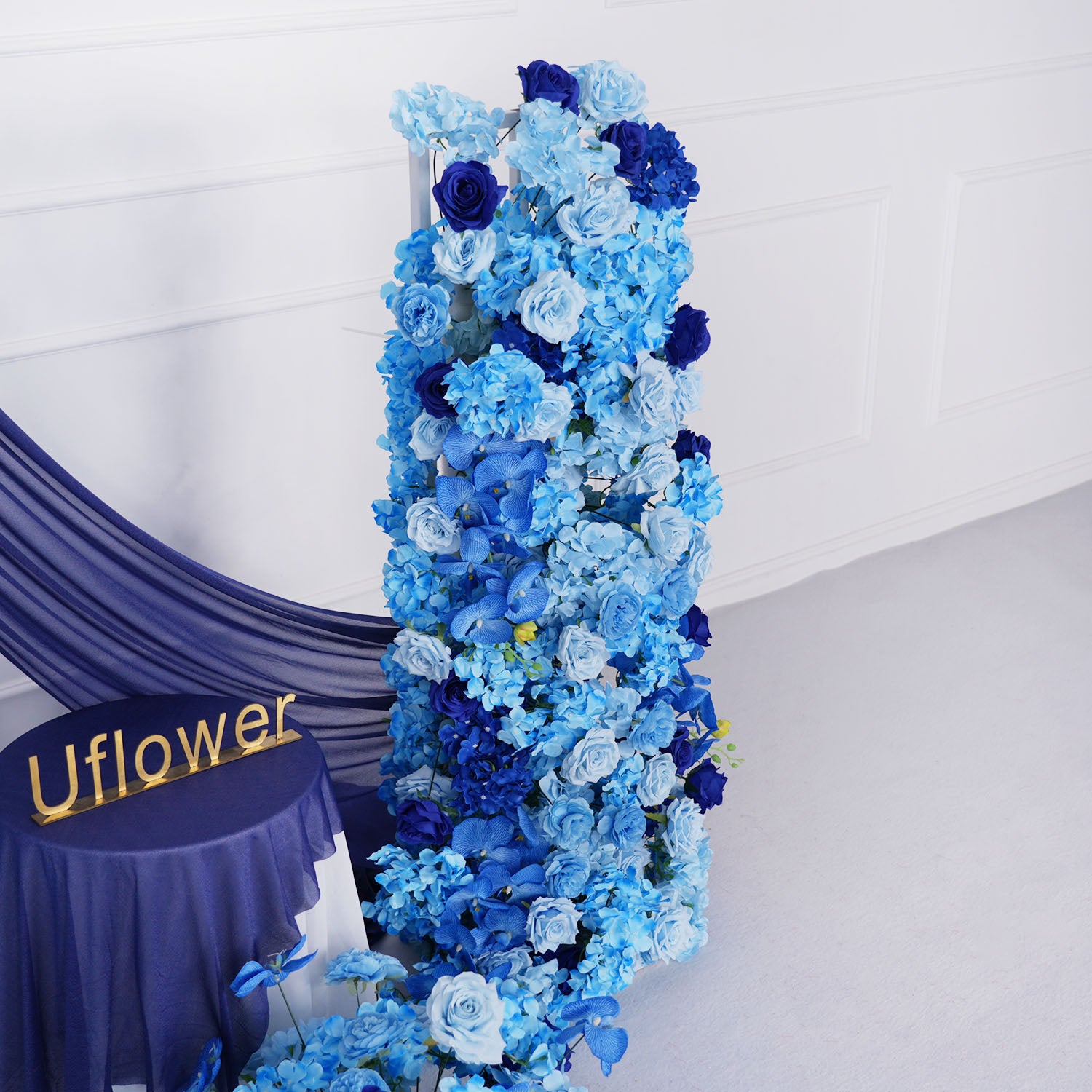 Artificial Blue Rose Flower Row Wedding Decor Set picture 9