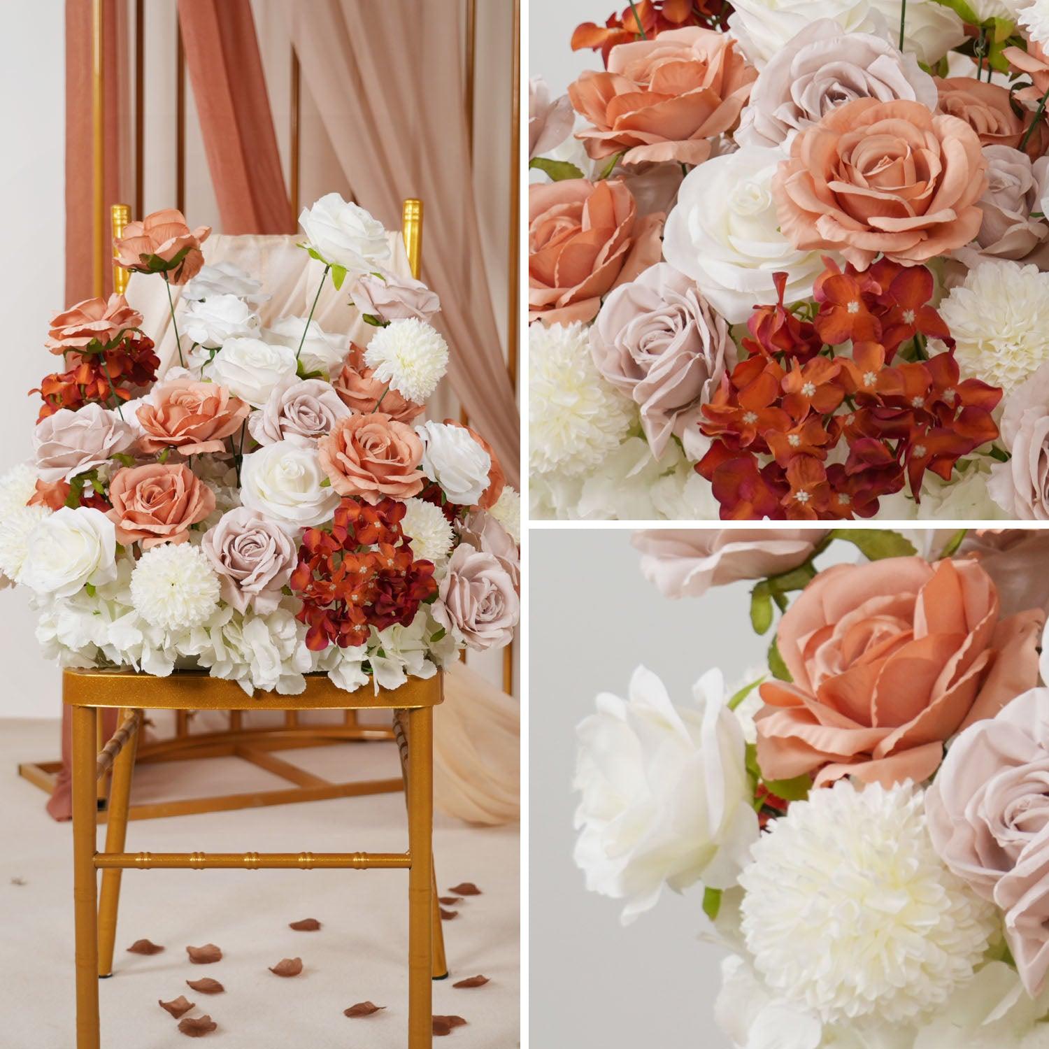 Artificial Brown Curry Rose Flower Arch Floor Flower Arrangement 6 picture